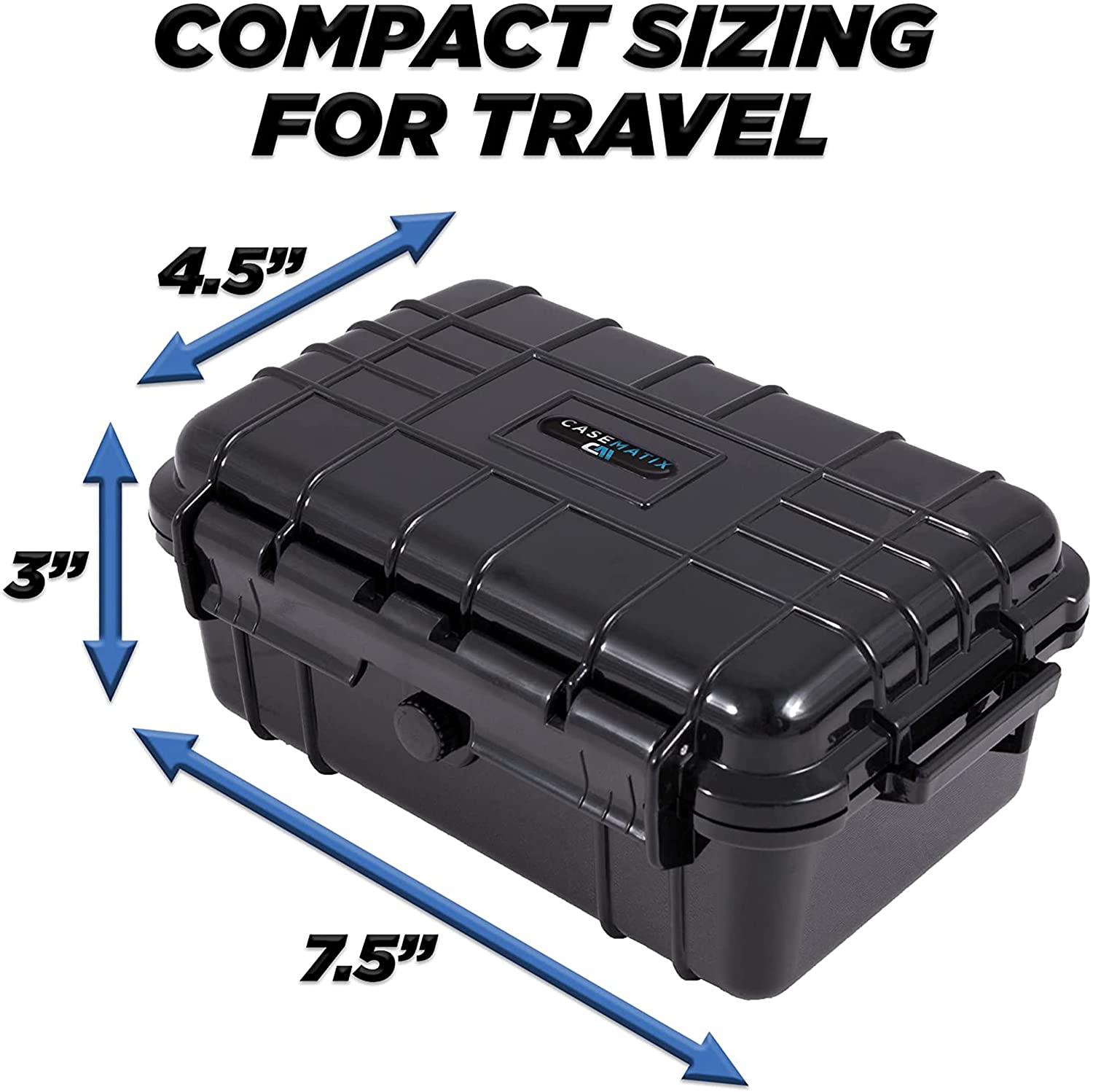 CASEMATIX Hard Shell 9mm Ammo Box - Waterproof Airtight Ammo Case for 5.56, .223 & 9mm Bullets - 84 Slot Custom Foam Insert with Impact Protection - Ideal for Range Shooting, Hunting & Ammo Storage