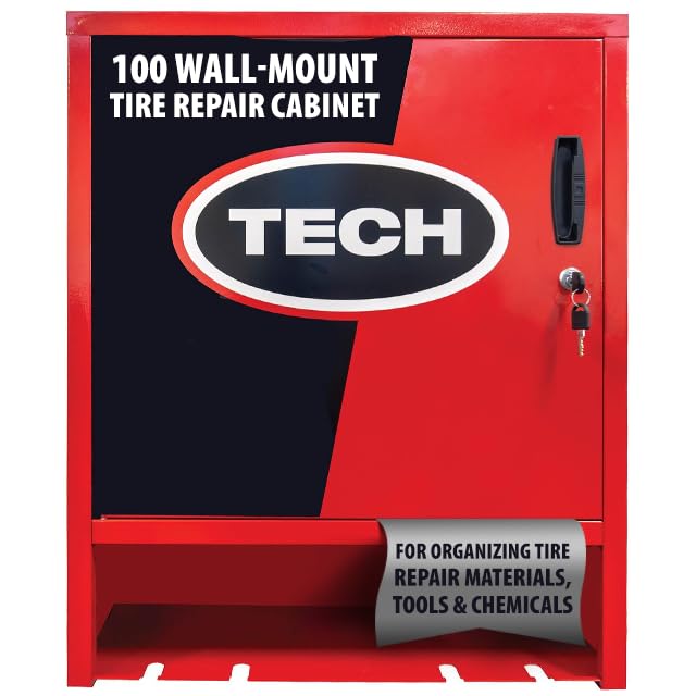 Wall-Mount Tire Repair Cabinet - Heavy Duty Storage Organizer for Tire Repair Tools, Materials & Chemicals | Perfect for Auto Shops, Garages & Mobile Tire Service Vehicles