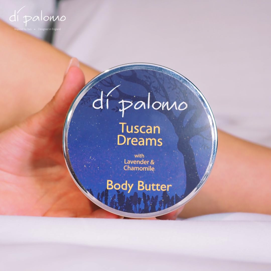 Di Palomo Tuscan Dreams Shea Butter Body Cream - 200ml Ultra Moisturizing Body Lotion for Dry Skin, Nourishing Body Moisturizer with Natural Ingredients for Women - Perfect for Daily Hydration & Spa Night Self-Care Routine