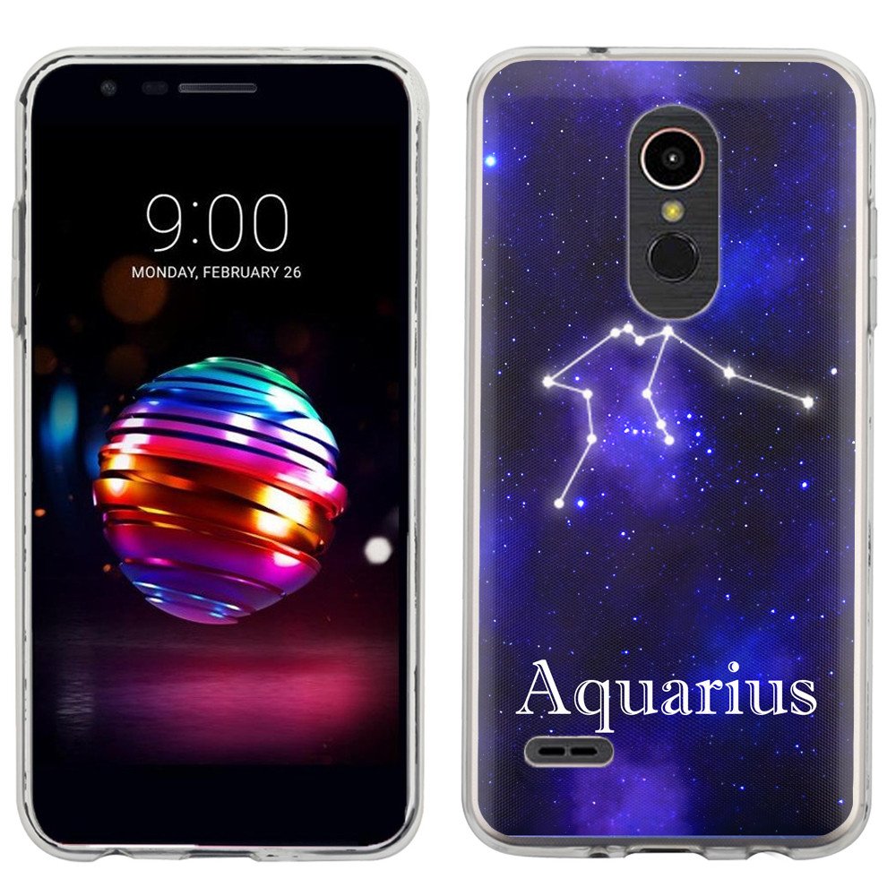 Slim-Fit TPU Case for LG Phoenix Plus/Harmony 2 - Durable & Scratch-Resistant - Zodiac/Aquarius Design for Daily Protection