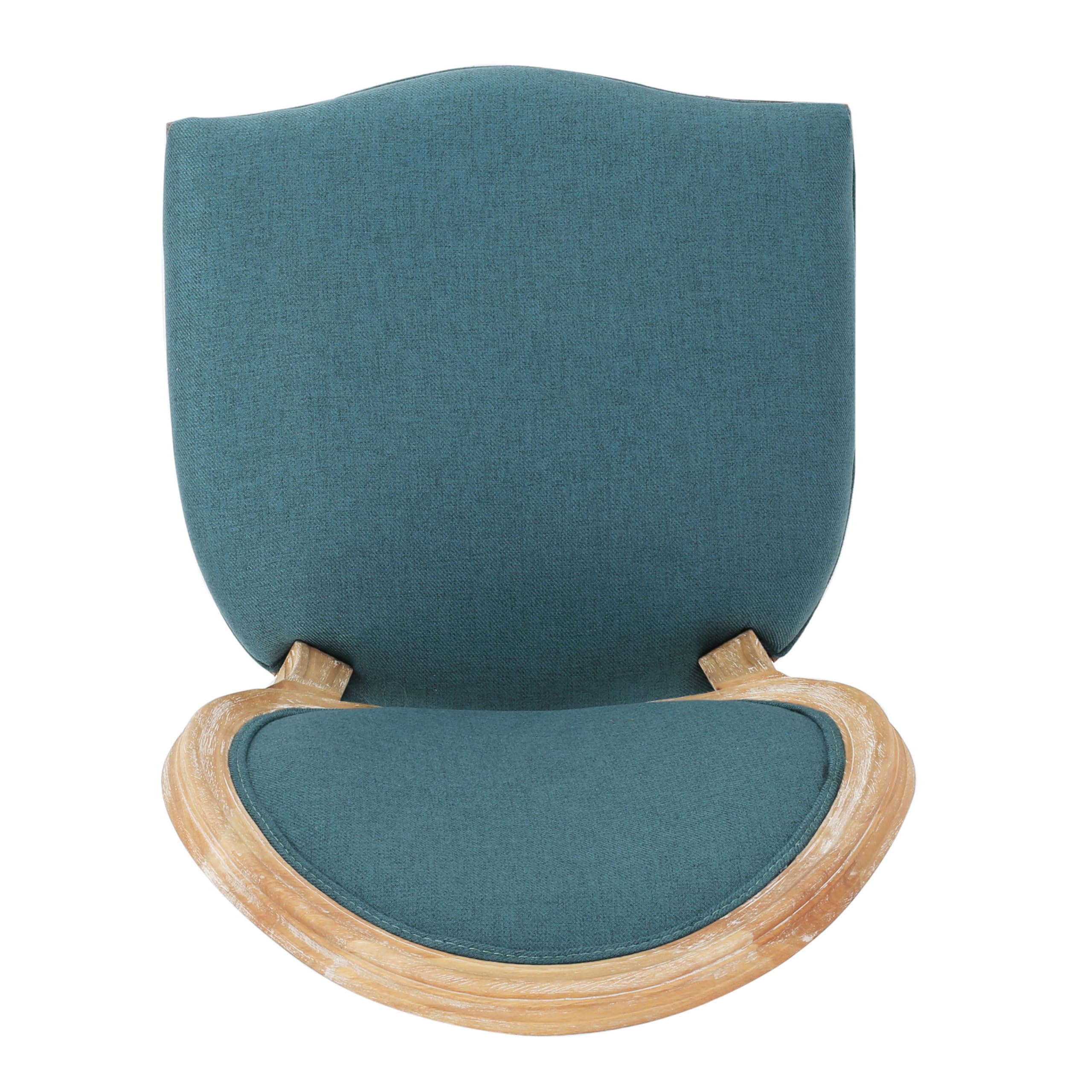 Christopher Knight Home Phinnaeus Fabric Dining Chairs, 2-Piece Set, Dark Teal - Modern Upholstered Side Chairs for Kitchen, Dining Room, or Breakfast Nook