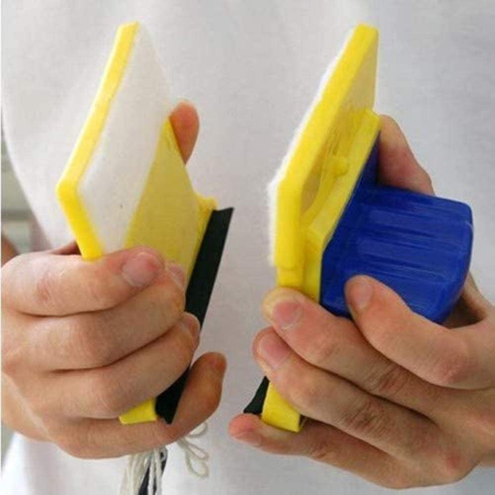 Magnetic Window Cleaner Brush - Dual-Sided Glass Cleaning Tool for Home & Office Use - Easy Reach for High Windows & Hard-to-Clean Surfaces