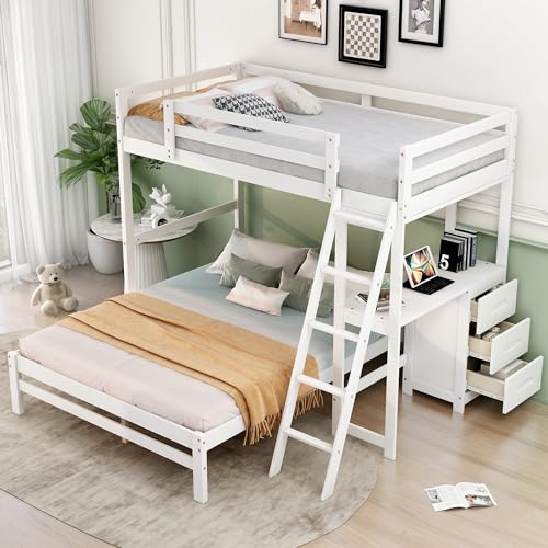 White(w Desk and Drawer)