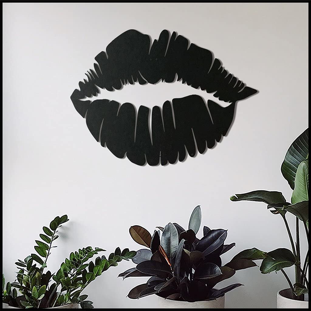 Lips Metal Wall Art - Home Decor for Living Room & Bedroom