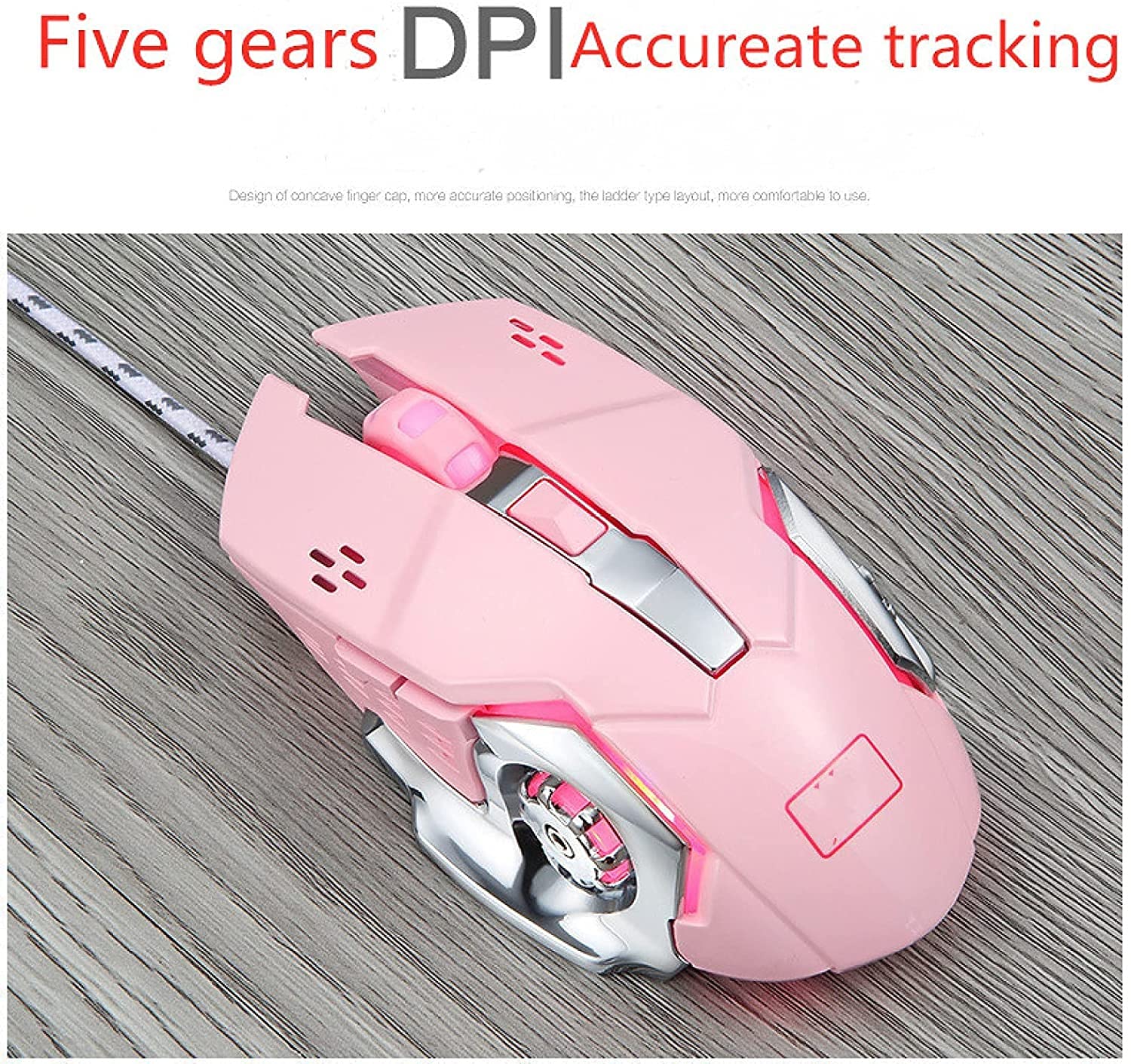 Cherry Pink Mechanical Keyboard and Mouse Set for Girls - Retro Round Keycaps, RGB Backlit, Wired USB Gaming Keyboard - Perfect for Gaming, Typing, and Office Use
