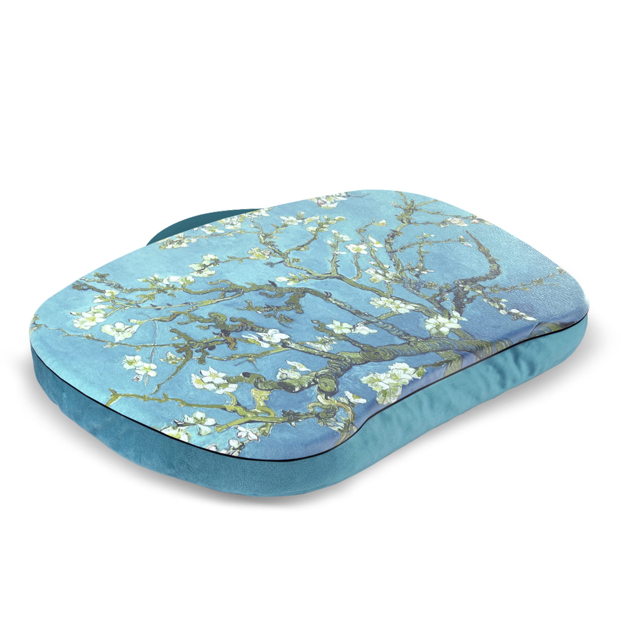 QIELIZI Portable Laptop Desk with Pillow Cushion - Adjustable Lap Desk for 15.6 Inch Laptop, Notebook, Tablet & Books | Ergonomic Home Office & Study Workspace | Perfect for Bed, Couch, Floor & Travel Use (Peach Blossom)