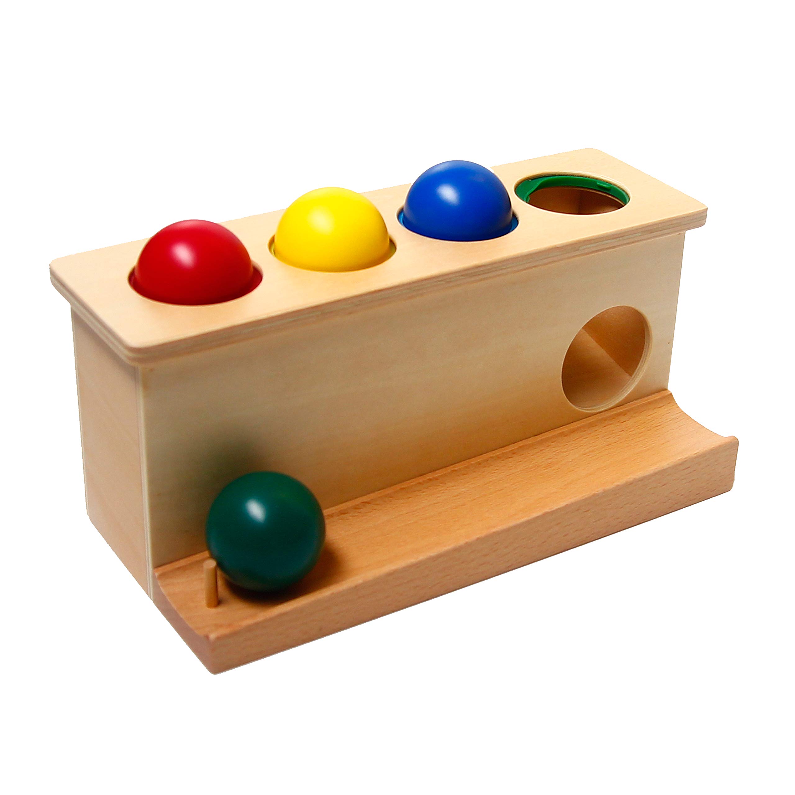 Montessori Wooden Push Ball Toy for Toddlers & Preschoolers - Early Learning Educational Toy for Kids - Perfect for Indoor Play, Baby Development & Preschool Activities