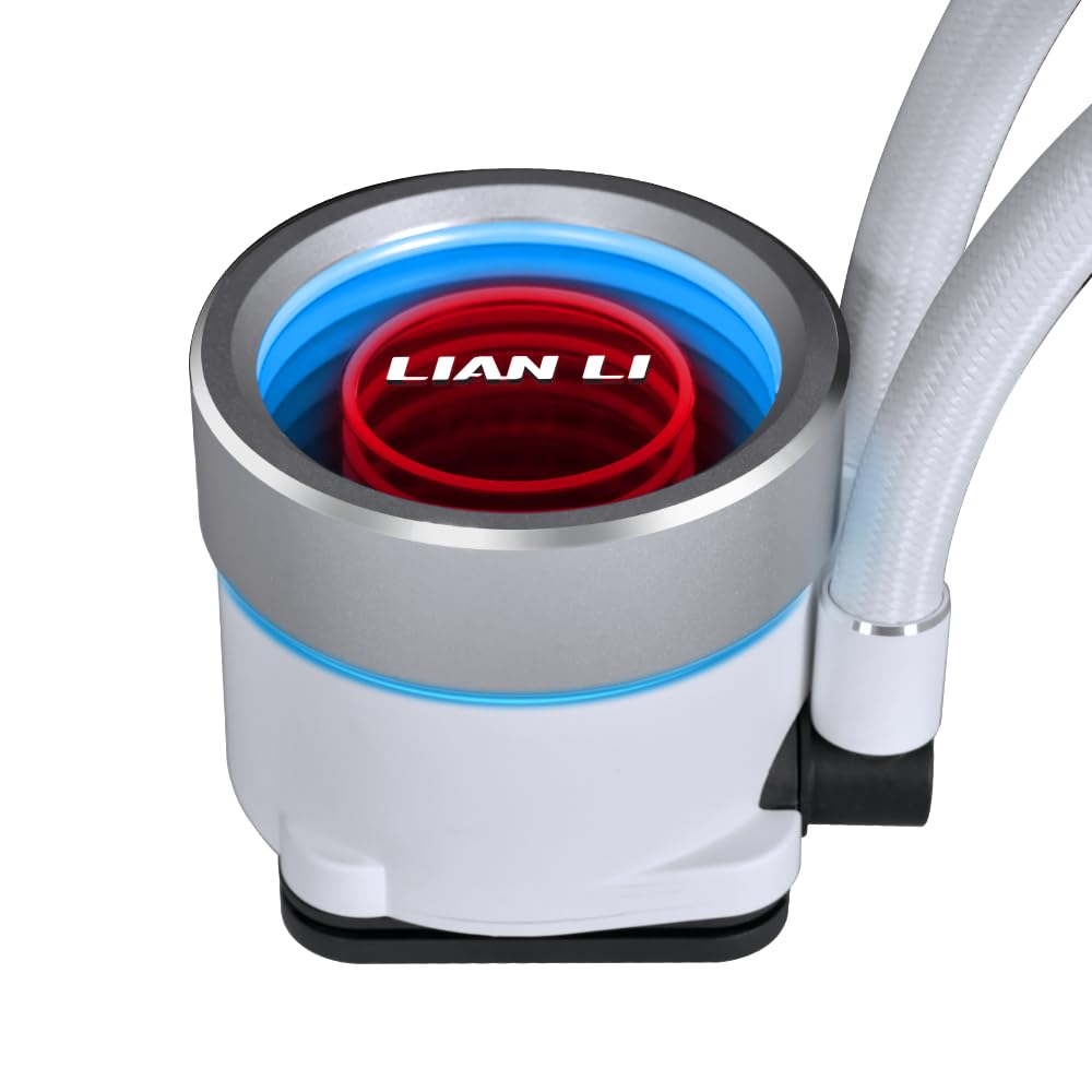 Lian Li GA2T36W Galahad II Trinity 360mm AIO RGB CPU Liquid Cooler - Daisy-Chain ARGB Radiator Fans - Compatible with Intel LGA 1700/1200/115X & AMD AM5/AM4 - White - Perfect for Gaming PCs & High-Performance Workstations