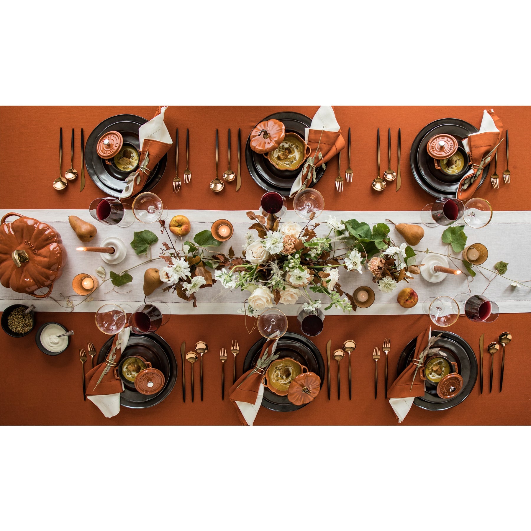 Elegant Classic Hemstitch Tablecloth - Premium Cotton Linen Dining Table Cover for Formal Dinners & Special Occasions