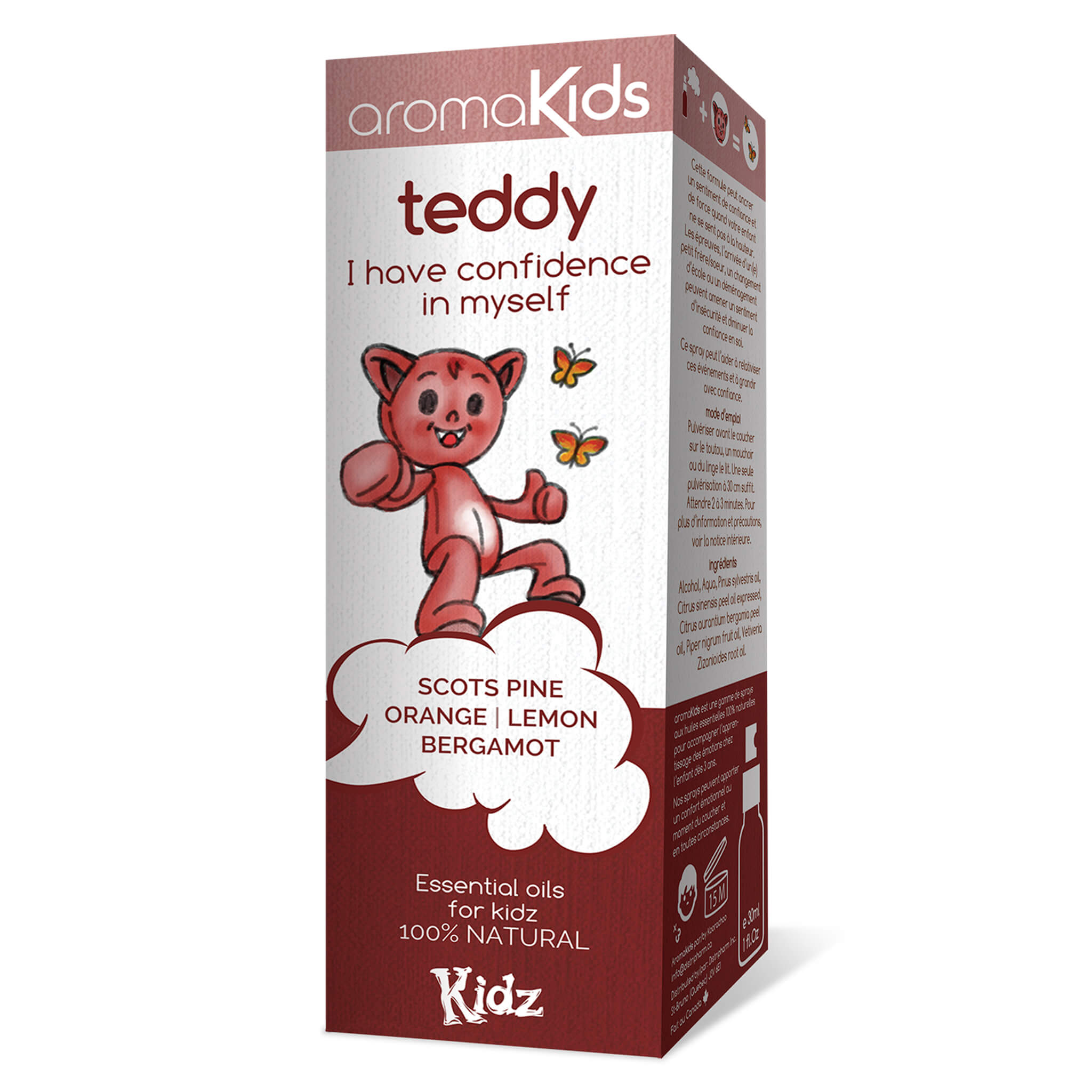 Natural Essential Oil Spray for Kids - Teddy Scent for Confidence & Bedwetting Relief | Calming Aromatherapy for Bedtime, Anxiety & Focus
