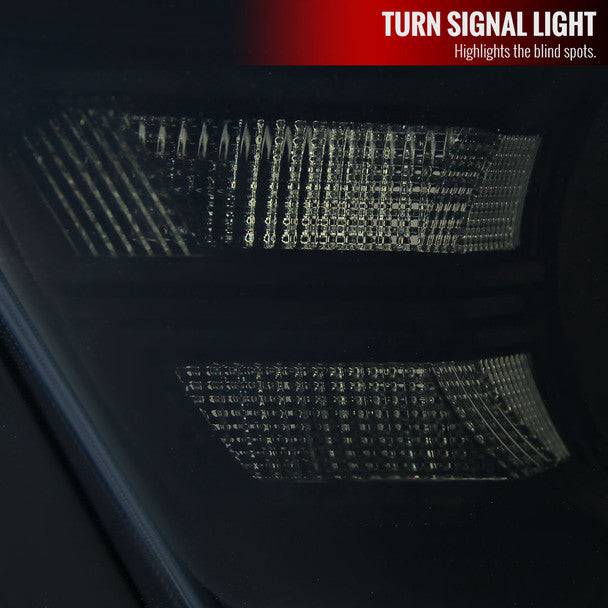 2010-2014 Ford Mustang Headlight Set - Black Housing & Smoke Lens Replacement Headlights - Factory Style LED Headlights for Improved Night Driving & Car Customization