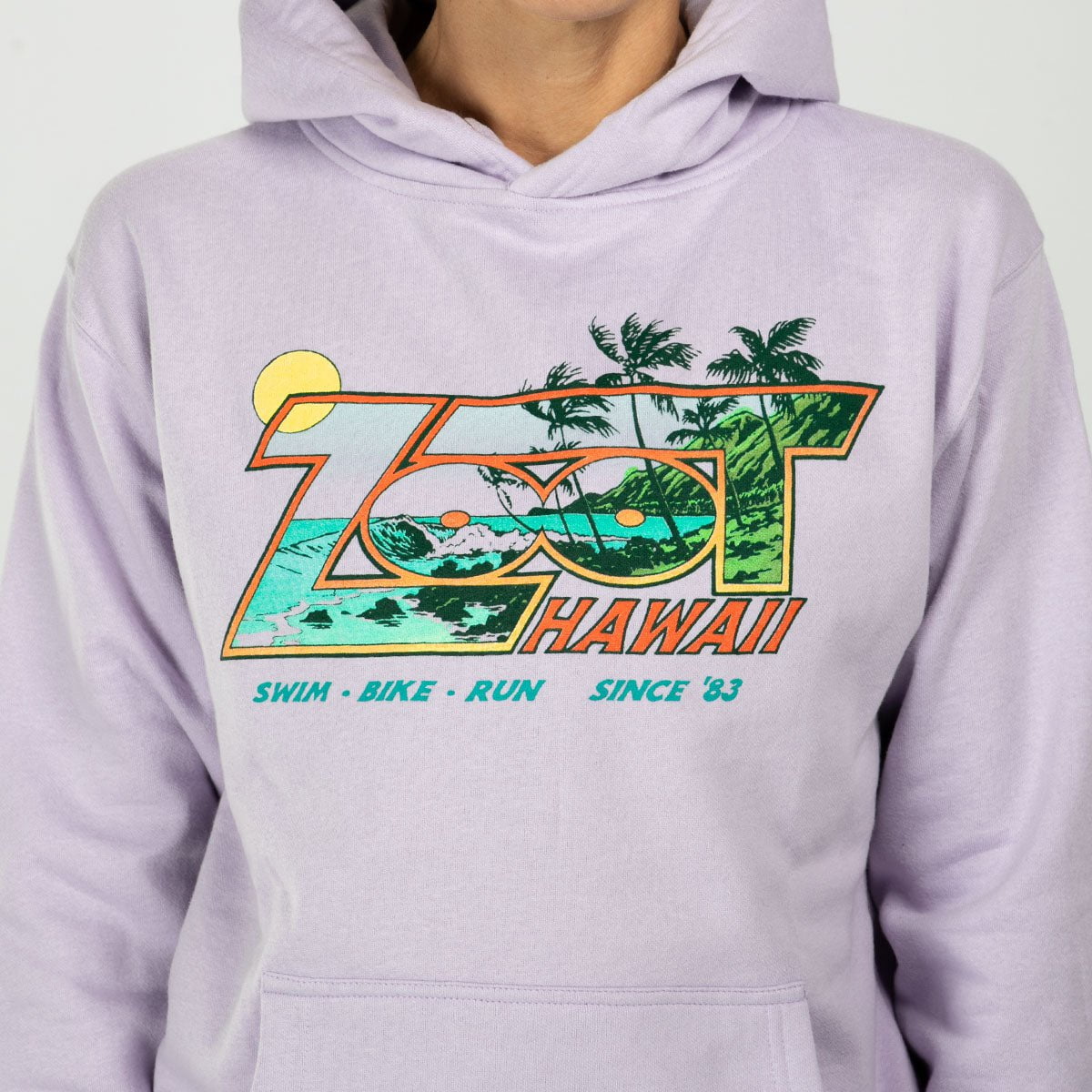Unisex Hawaii 83' Hoodie - Soft Lavender Pullover Sweatshirt for Men & Women | Perfect for Beach Vacation, Casual Wear & Street Fashion