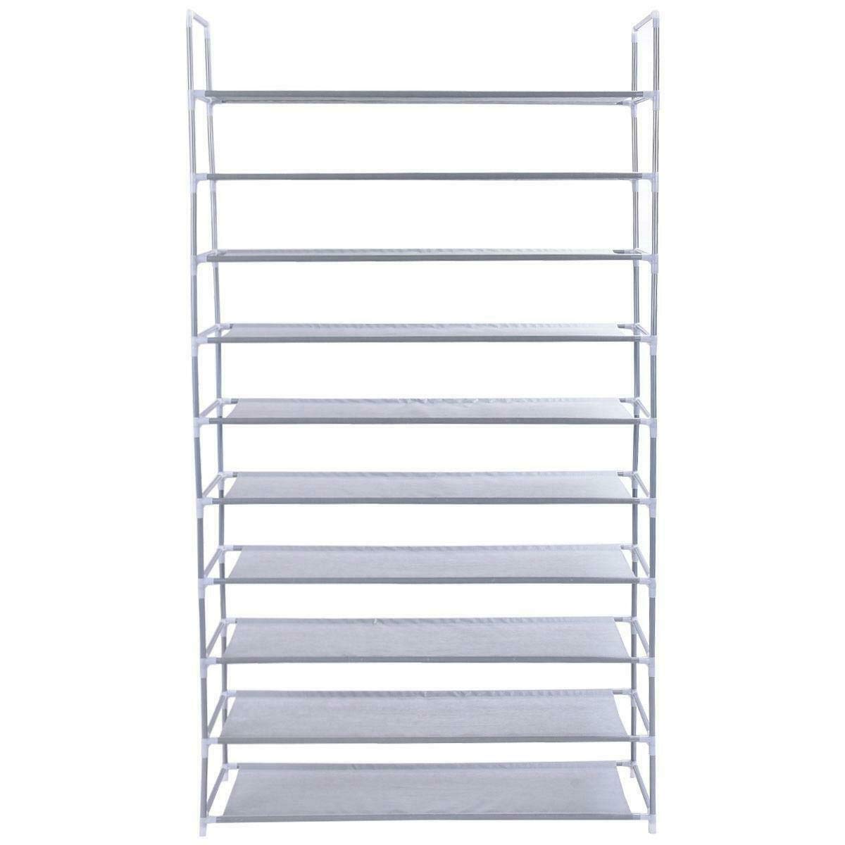 CarteRE 10-Tier 50-Pair Shoe Rack Organizer - Space Saving Shoe Storage Tower for Closet, Entryway & Bedroom - Durable Shoe Shelf Organizer for Men, Women & Kids - Perfect for Small Spaces & Apartment Living
