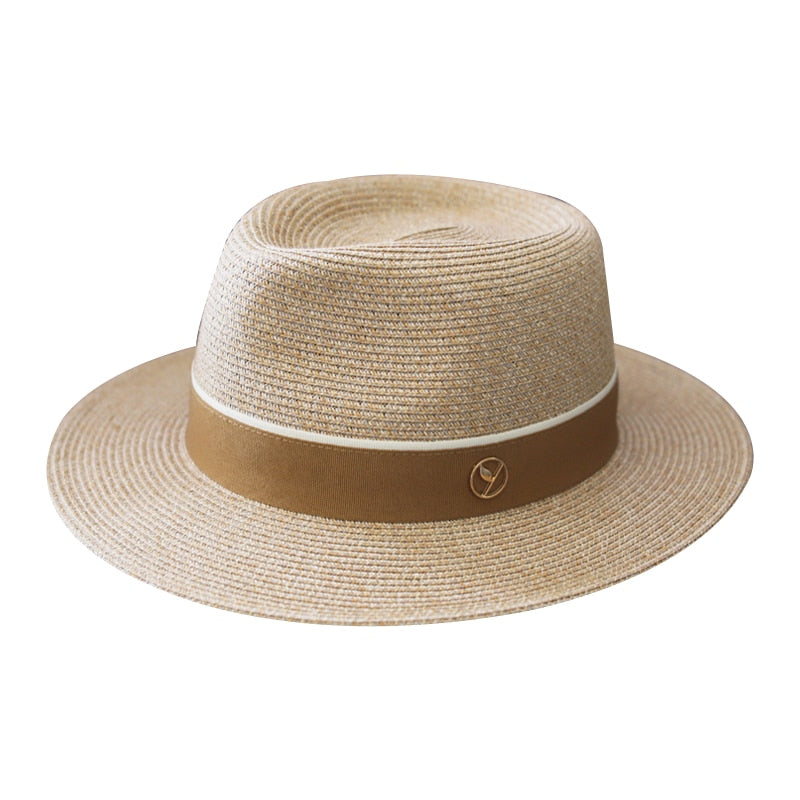 Stylish Natural Panama Straw Hat for Women & Men - Wide Brim Summer Beach Sun Hat with UV Protection - Perfect for Vacations, Outdoor Activities & Birthday Gifts