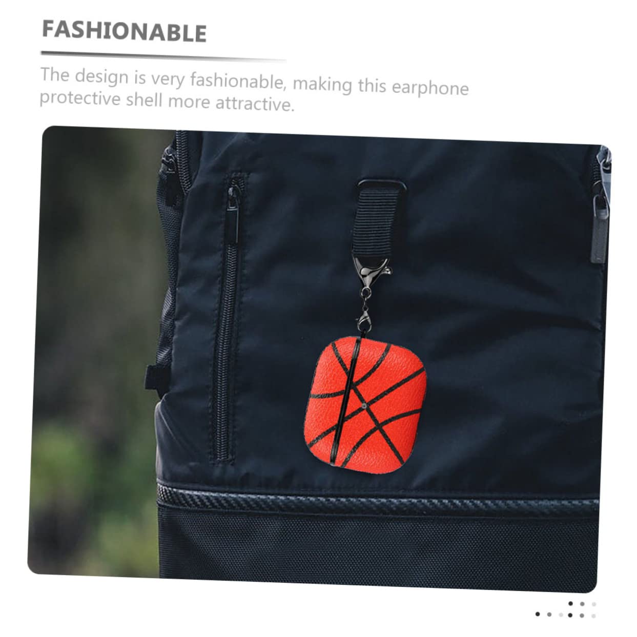 ETHZZLE Basketball Design Shockproof Earbuds Case - Anti-Slip Anti-Scratch Headphone Protective Cover for AirPods Pro/3/2/1 - Perfect for Gym, Running & Sports Enthusiasts