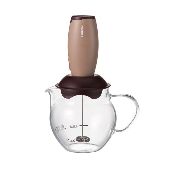 Hario Creamer Qto Milk Frother - Electric Handheld Milk Frother for Coffee, Latte & Cappuccino - Perfect for Home Baristas & Coffee Lovers