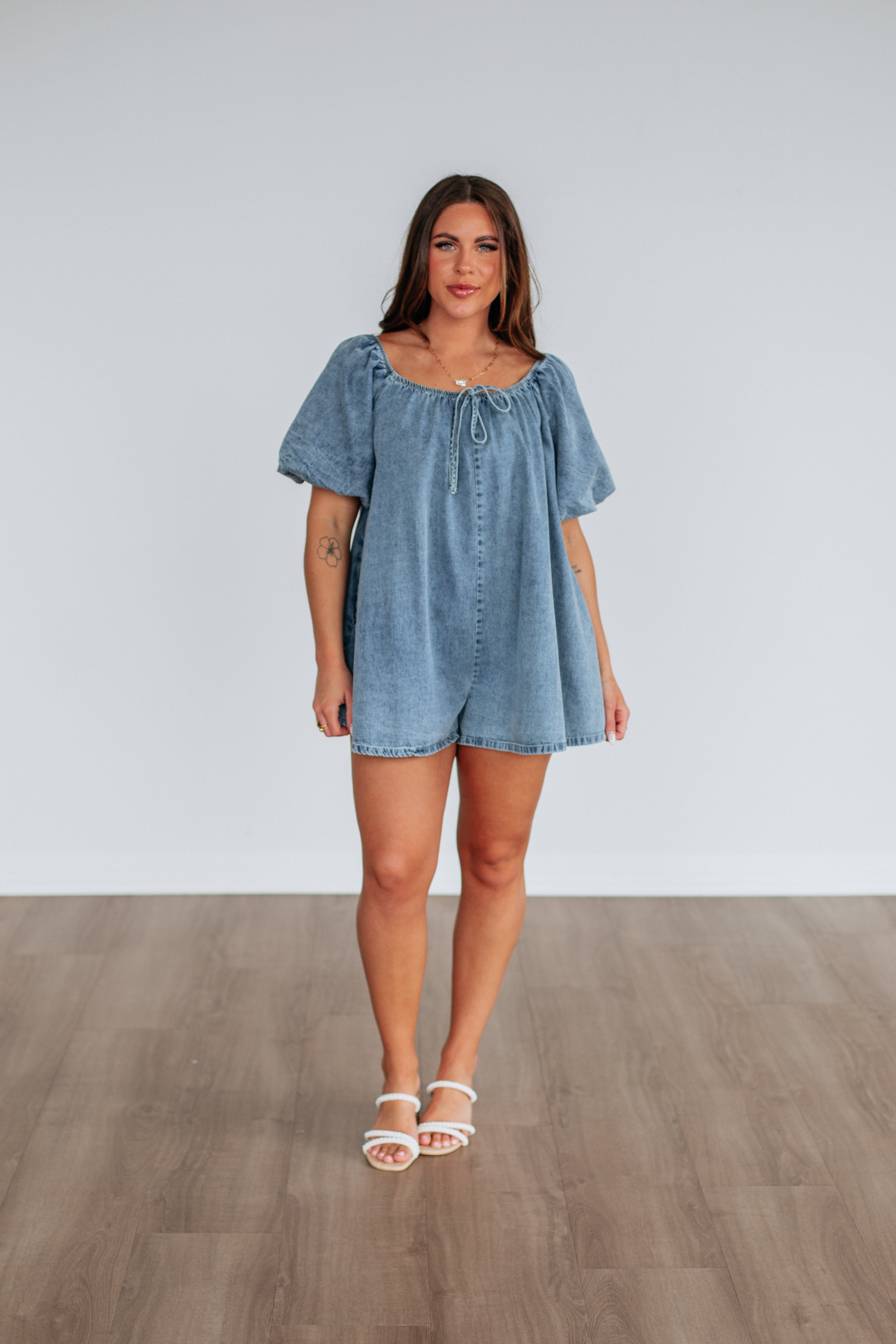 Chansley Women's Denim Romper Jumpsuit - Stylish Casual Outfit for Summer, Beach, and Outdoor Activities