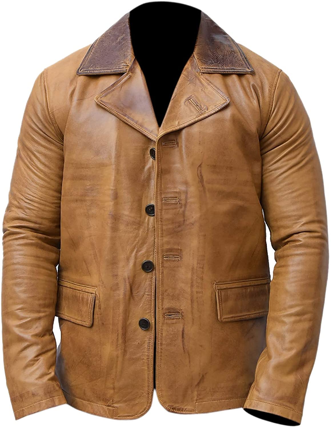 Red Dead Redemption II Arthur Morgan Leather Coat - Men's Tan Brown Real Leather Jacket for Cosplay, Halloween & Western Style Outfits