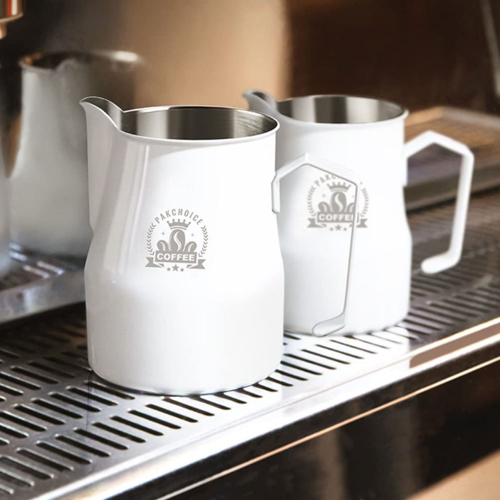 Stainless Steel Milk Frothing Pitcher 500ml - Professional Cappuccino & Latte Art Steaming Pitcher, Milk Creamer Jug for Coffee, Sauce & Gravy Pouring - Perfect for Home Baristas & Coffee Shops
