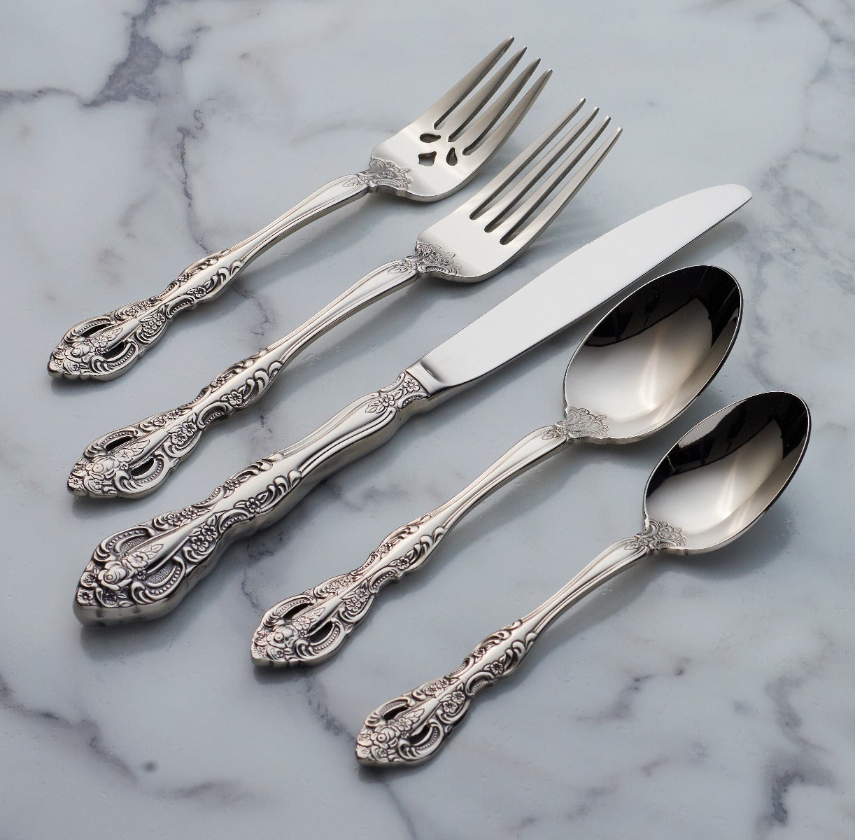 Michelangelo 20-Piece Stainless Steel Flatware Set - Elegant Silverware for 4 People - Perfect for Dining, Weddings & Gifts