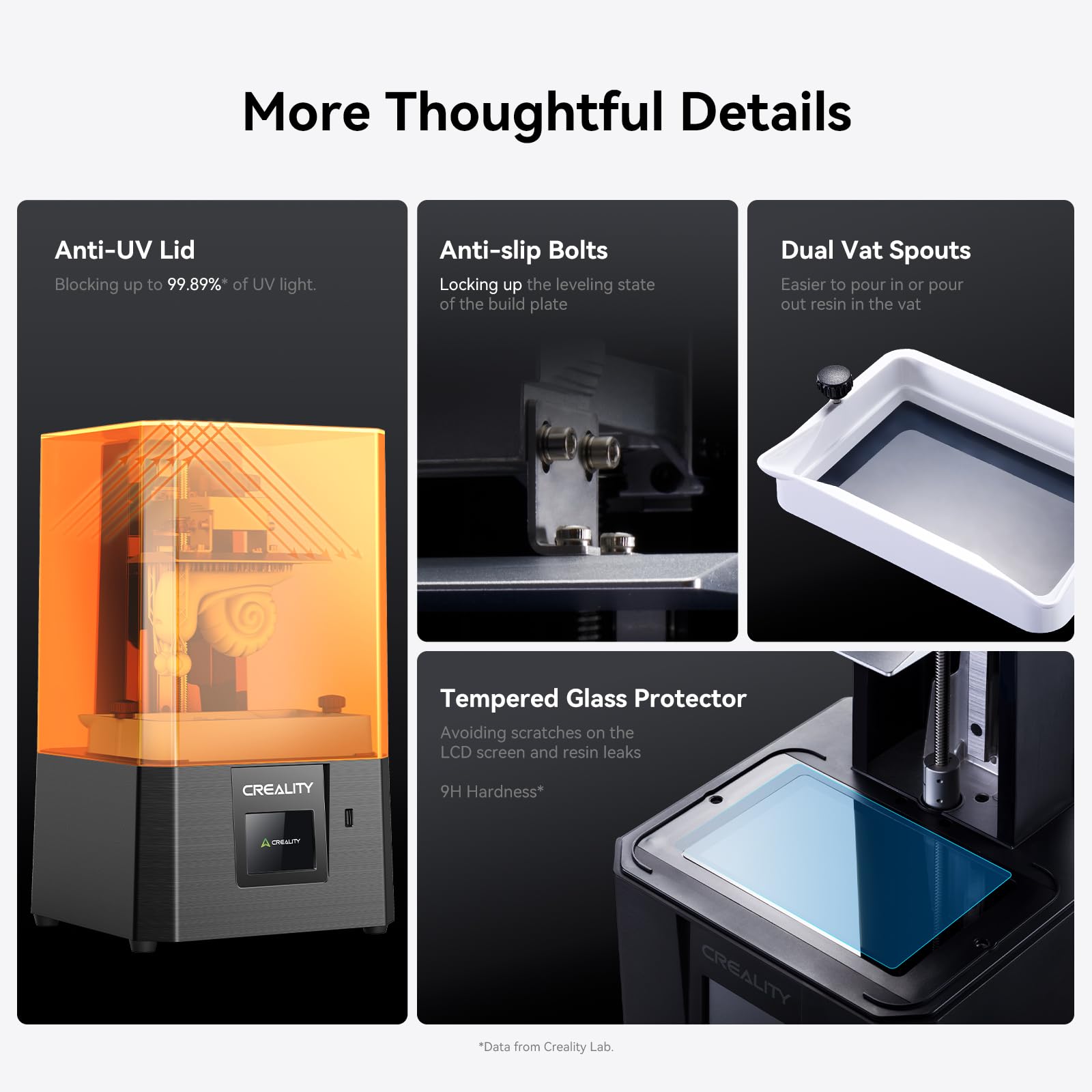Creality HALOT R6 Fully Assembled Resin 3D Printer with Upgraded Light Source & High-Precision LCD Monochrome Screen - Easy to Use for Kids, Beginners & Hobbyists - Perfect for Miniatures, Jewelry Making & DIY Crafts