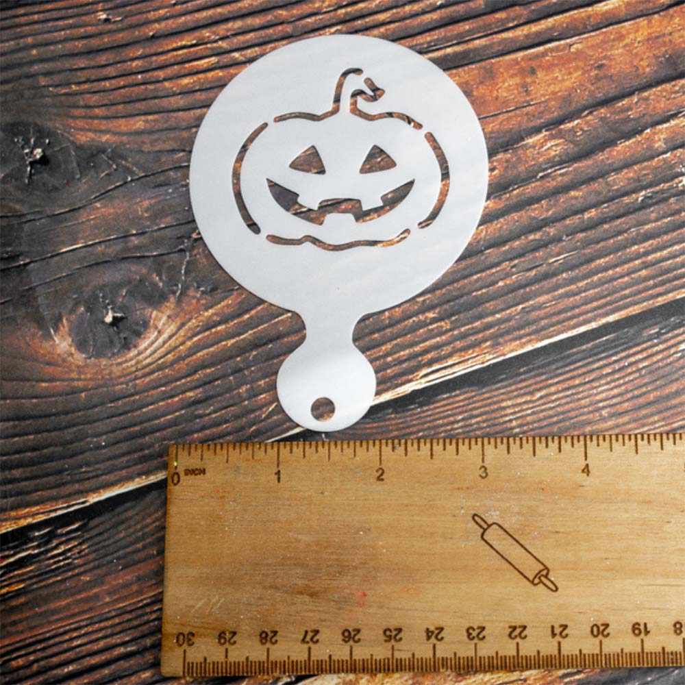 Bakell® 4-Piece Halloween Stencil Set - 3x3 Flying Witch & Variety Designs for DIY Crafts, Pumpkin Carving, and Home Decor