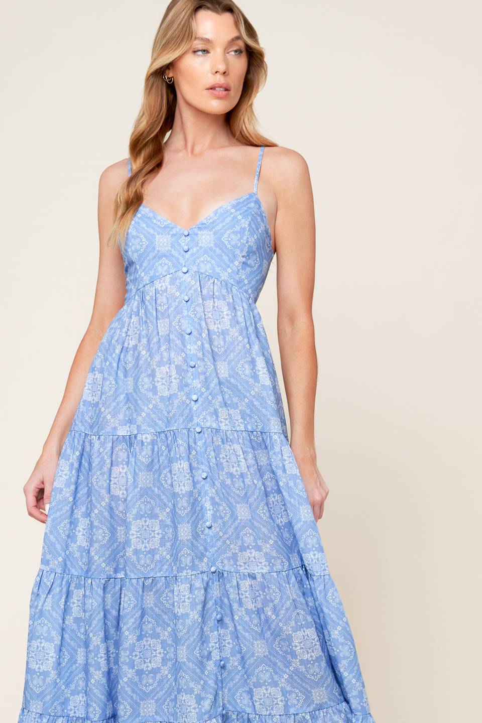 Hazy Days Maxi Dress in Slate Blue - Flowy Boho Summer Dress for Women, Perfect for Beach Vacations, Music Festivals & Casual Outings