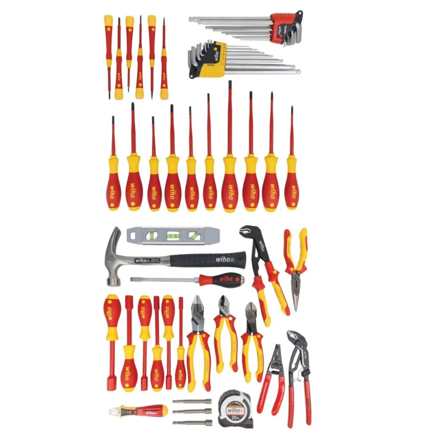 Wiha 91872 Master Electrician's Insulated Tool Kit - 59 Piece Heavy Duty Backpack Set for Professional Electricians | Perfect for Industrial Maintenance & Home Electrical Repairs