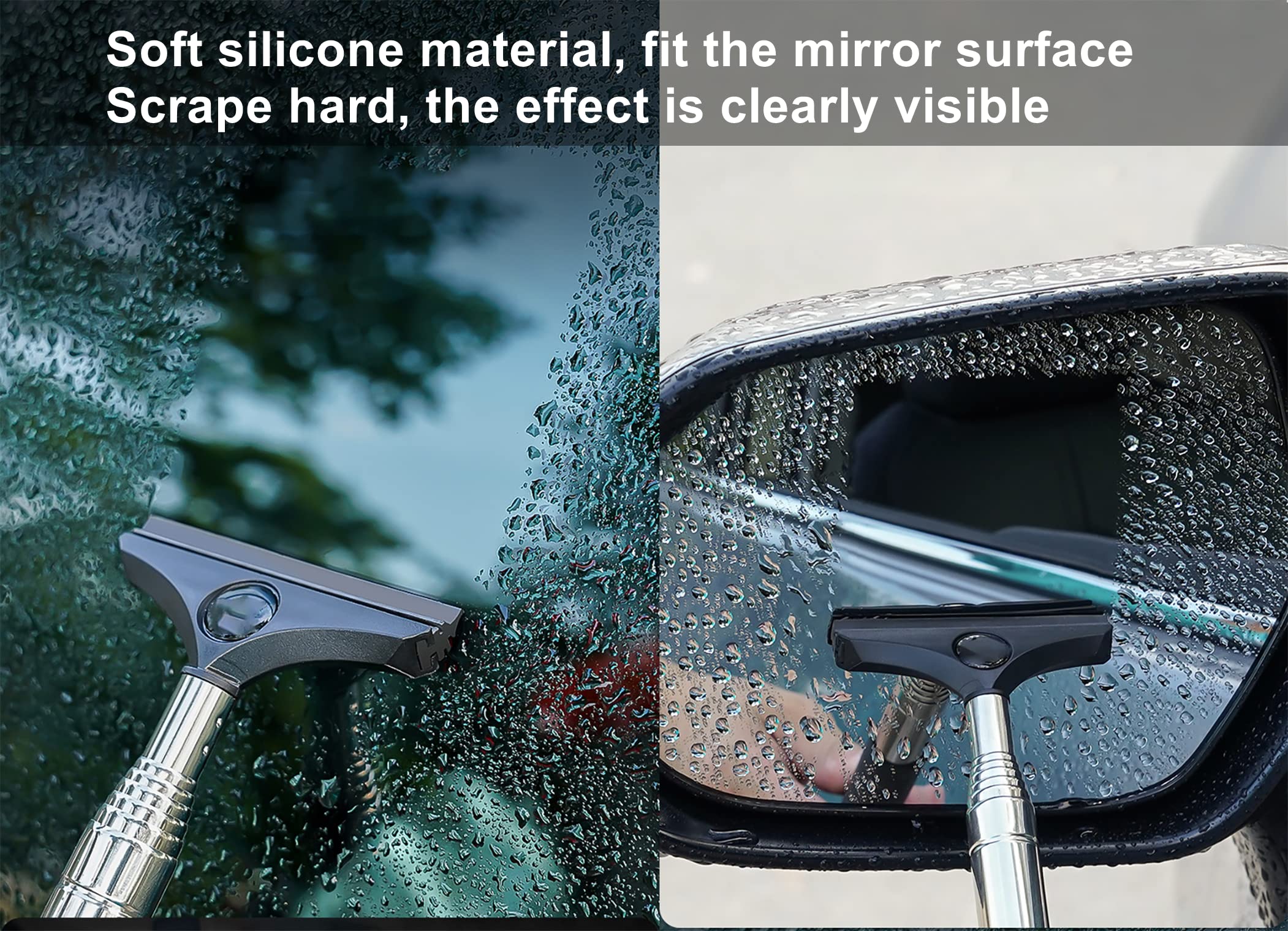 Universal Car Rearview Mirror Wiper - 2 Pack, 98cm Long Handle for Easy Cleaning - Perfect for Car Glass & Water Mist Removal