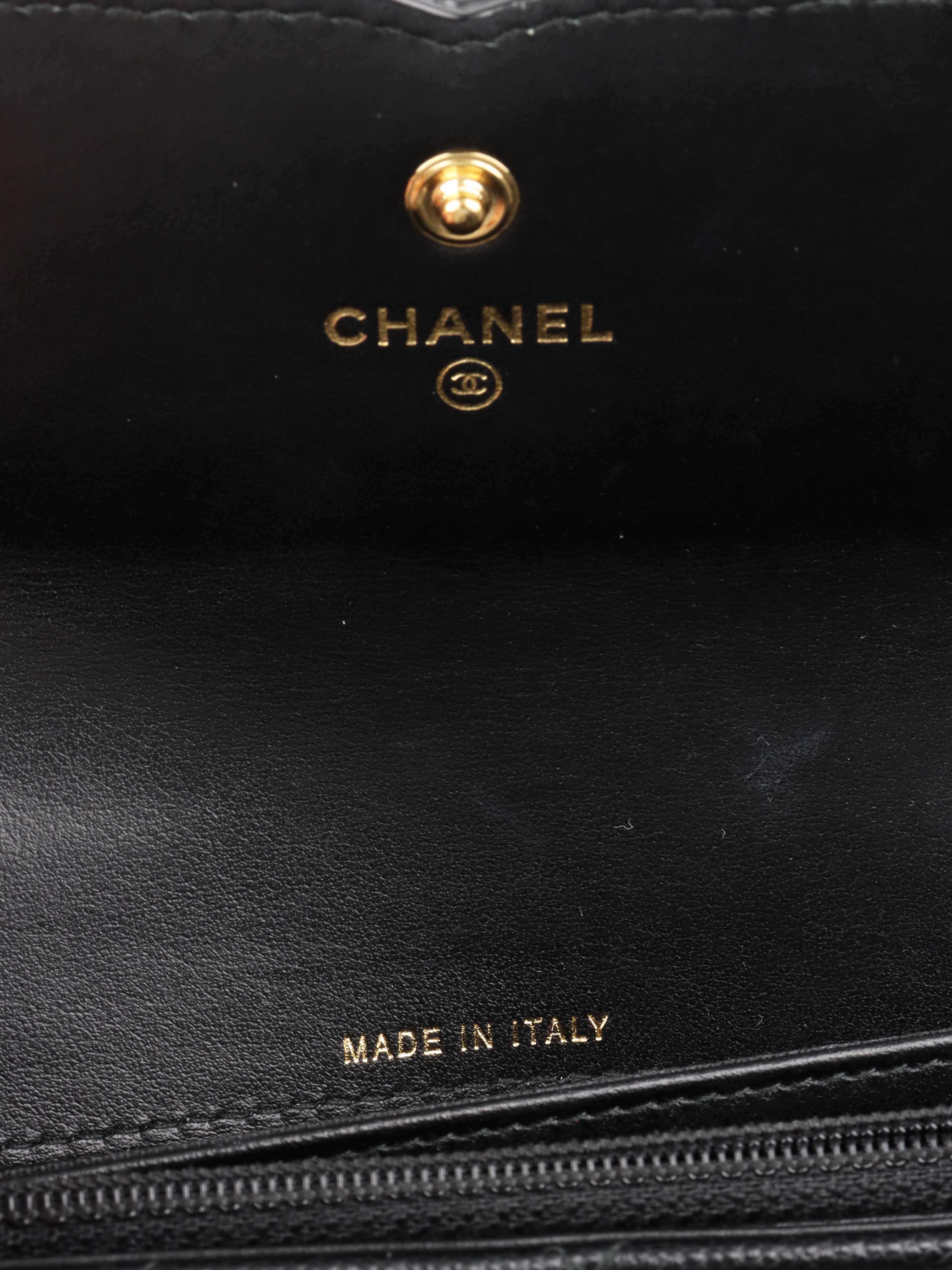 Chanel Black Caviar Leather Long Wallet for Women | Luxury Designer Clutch with Card Slots | Perfect for Everyday Use, Travel & Special Occasions