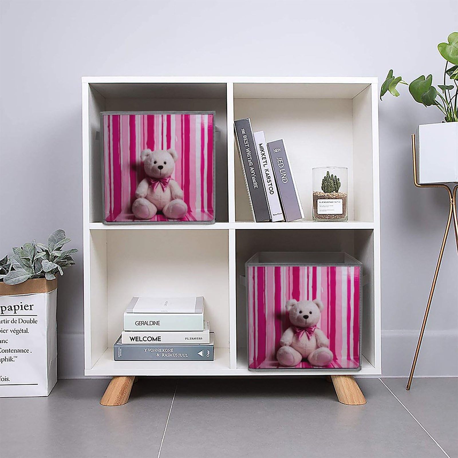 Collapsible Waterproof Storage Cube Bins with Handles - 6 Pack Organizer Baskets for Toys, Clothes & Home Organization | Perfect for Bedroom, Closet, Office & Nursery Storage Solutions