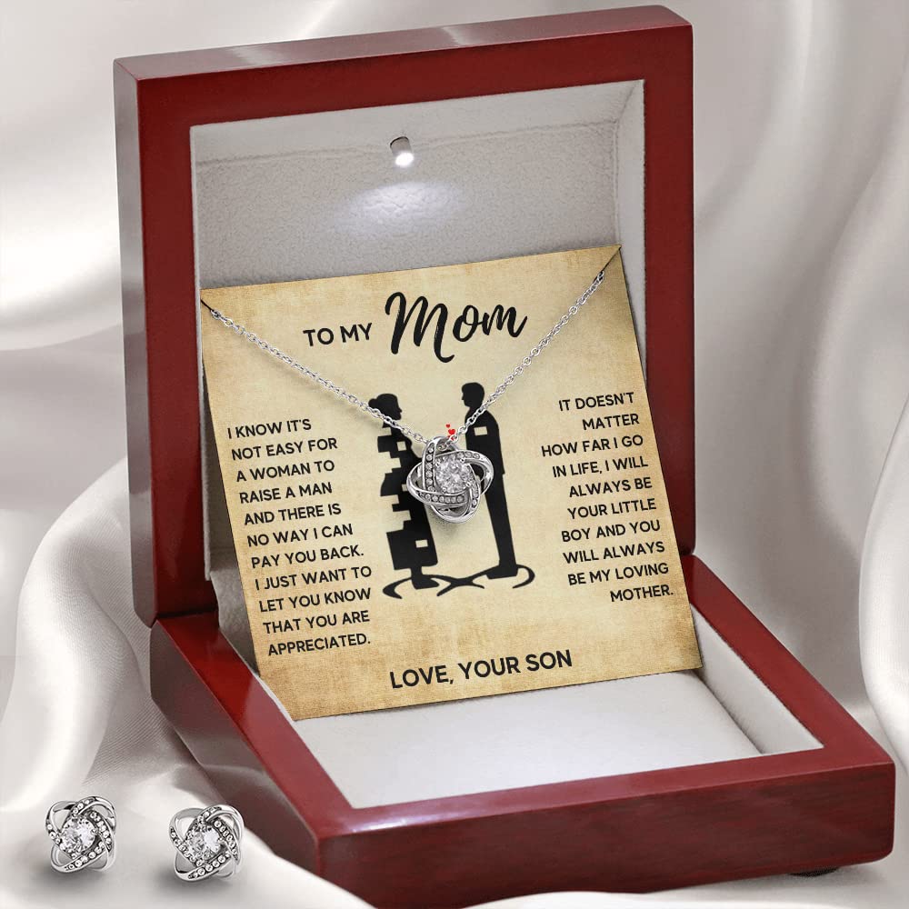 Best Mom Ever Necklace - Unique Birthday Gift for Mom from Daughter or Son, Christmas Present with Message Card & Gift Box - Elegant Jewelry for Mother's Day, Anniversary & Special Occasions