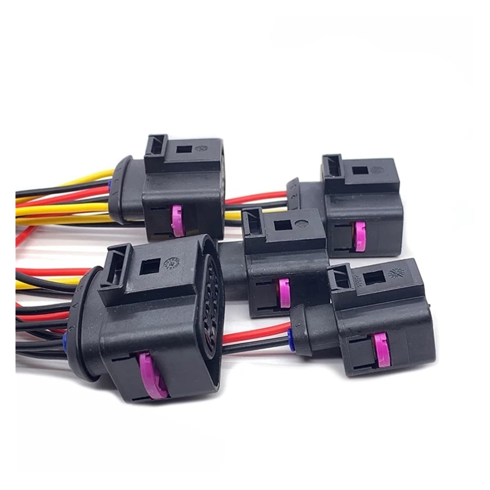 2/3/4/5/6/8/10 Pin 3.5mm Auto Ignition Coil Waterproof Connector Plug with Cable 1J0973722 - Compatible with VW (3P of 1J0973723) - Perfect for Car Engine Sensors, Horn Wiring & Automotive Electrical Repairs