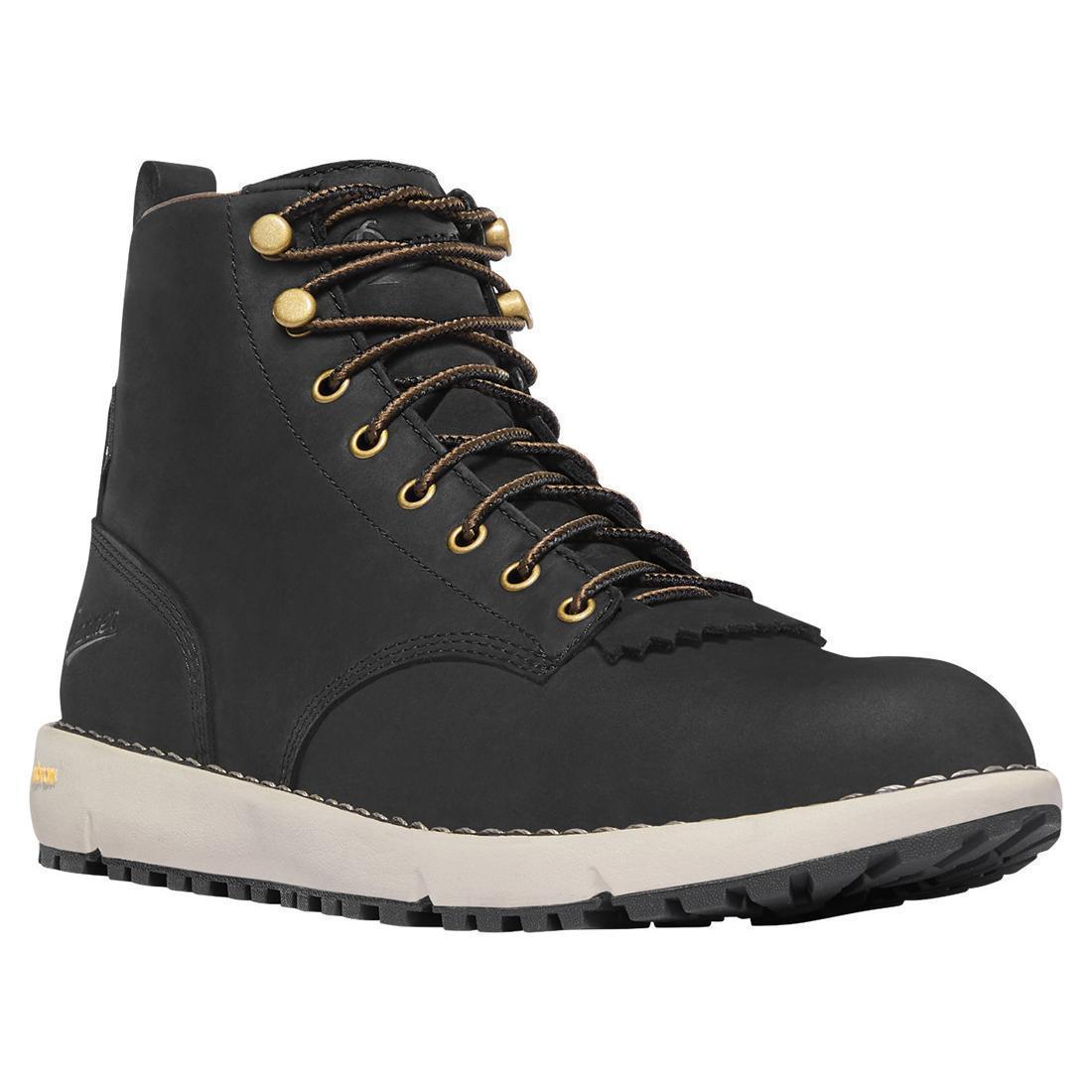 Logger 917 GTX Waterproof Work Boots for Men - Durable Black Leather Steel Toe Boots for Construction, Hiking & Outdoor Work