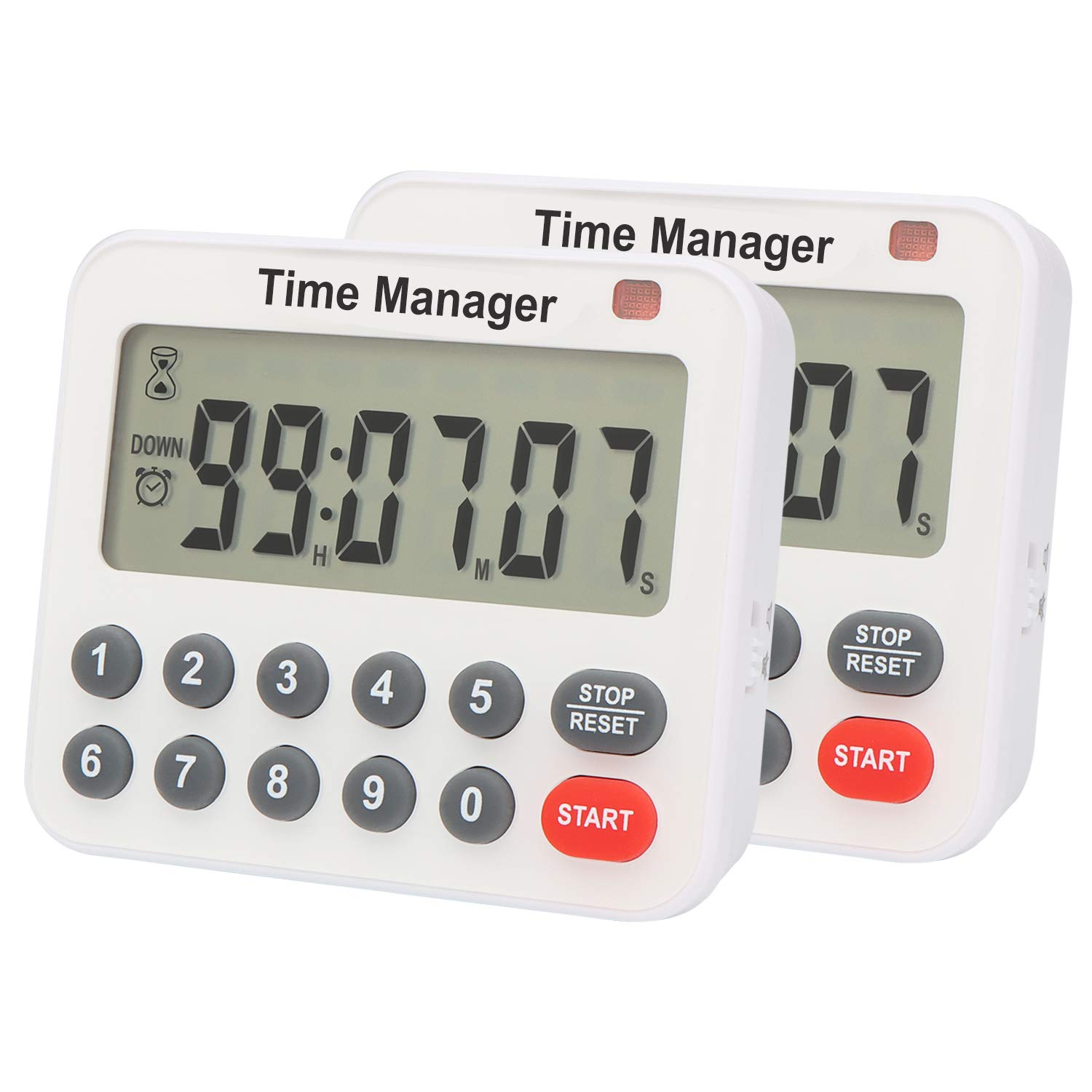 AIMILAR AY4052-2 Digital Kitchen Timer - Magnetic Count Up/Down Cooking Timer with Loud Alarm, Direct Time Input (Hours/Minutes/Seconds), 2-Pack - Perfect for Baking, Cooking, Workouts & Classroom Activities