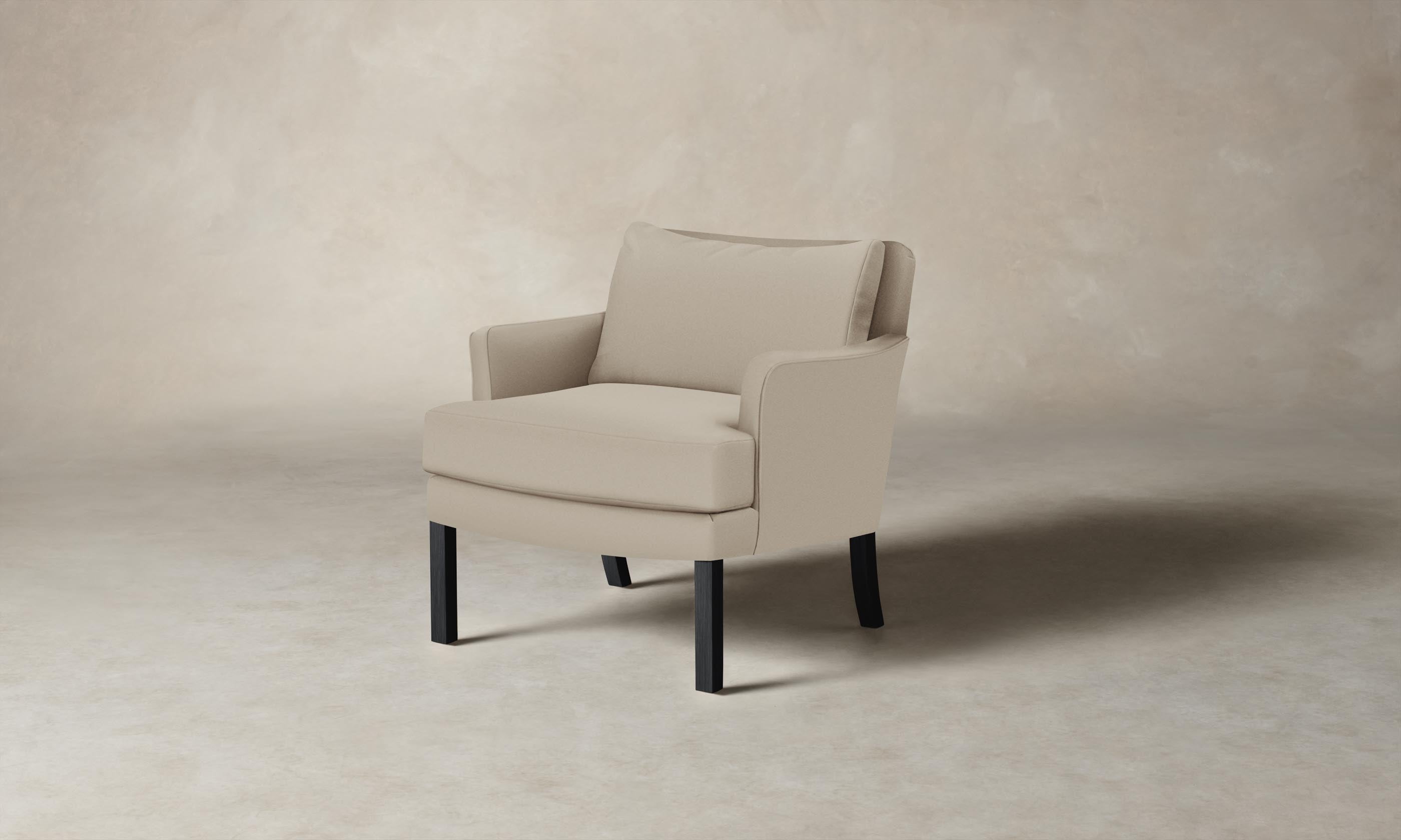Kaye Chair - Premium Pebbled Leather Upholstery in Stone Color - Perfect for Home Office, Living Room & Lounge Areas