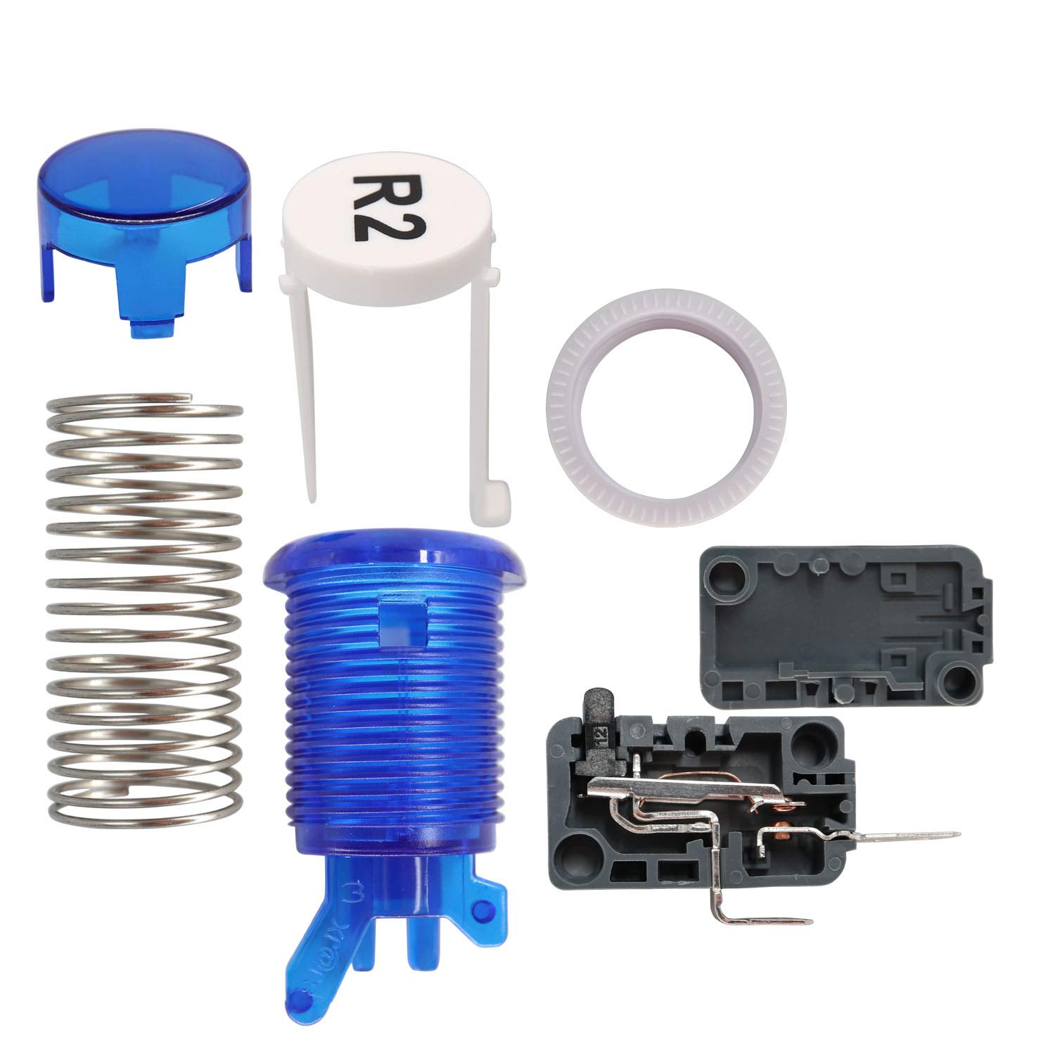 LED Arcade Push Buttons Kit - DIY Mechanical Microswitch Controller for Gaming & MAME Cabinet - Perfect for Arcade Machines, Fight Sticks & Custom Gaming Controllers