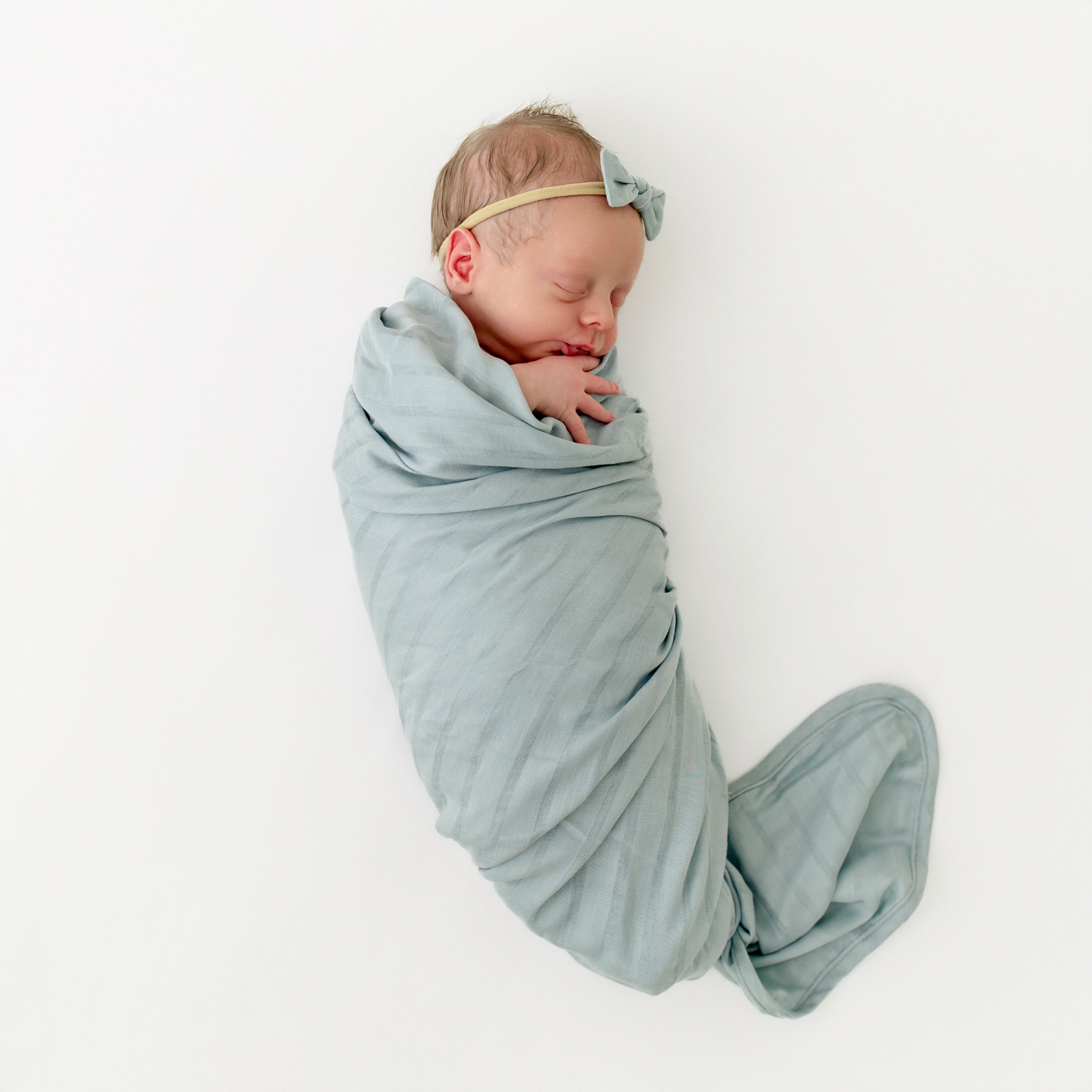 Organic Bamboo Muslin Swaddle Blanket - Soft Baby Wrap for Newborns & Infants - Breathable Nursery Blanket for Swaddling, Nursing Cover & Stroller Blanket - Mist Grey