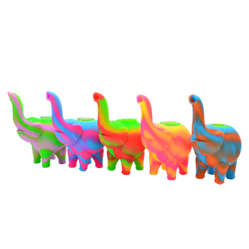 Premium Elephant-Shaped Silicone Bubbler Pipe for Smooth Smoking - Portable, Durable & Easy to Clean - Perfect for Travel, Camping & Outdoor Adventures