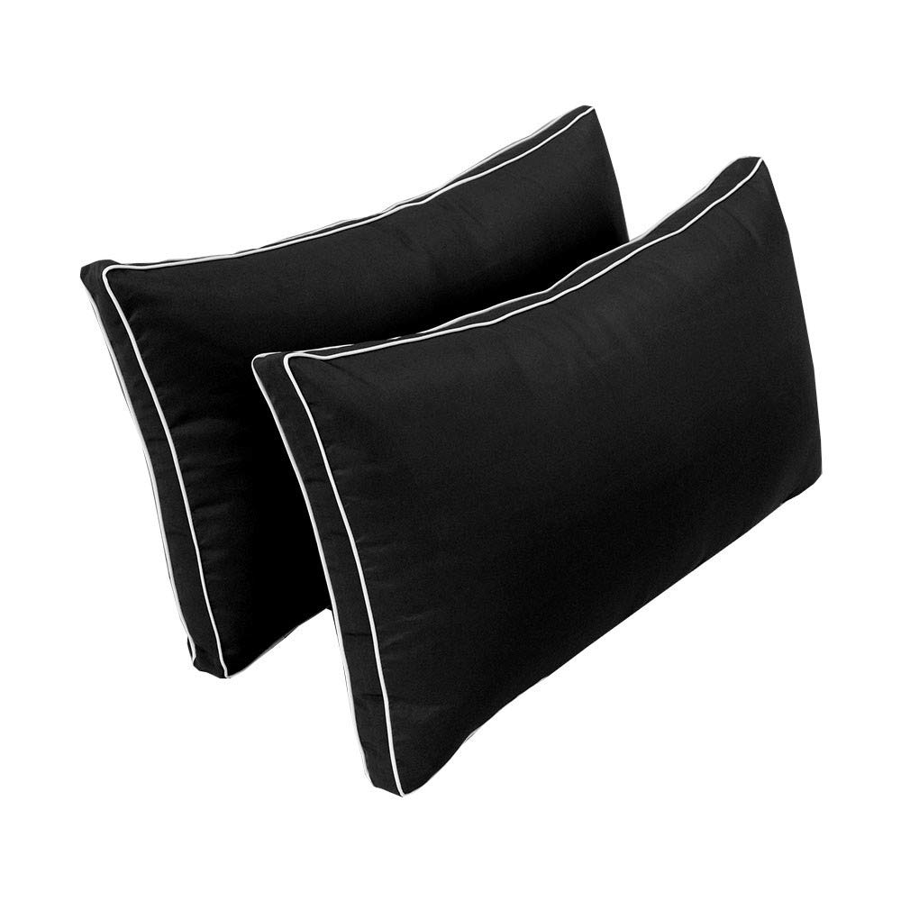 Prolinemax SLIPCOVER ONLY - S2 Outdoor Daybed Mattress Bolster Backrest Cushion Covers with Contrast Trim for Twin-XL Size (AD109) | Perfect for Patio, Poolside & Garden Furniture Protection
