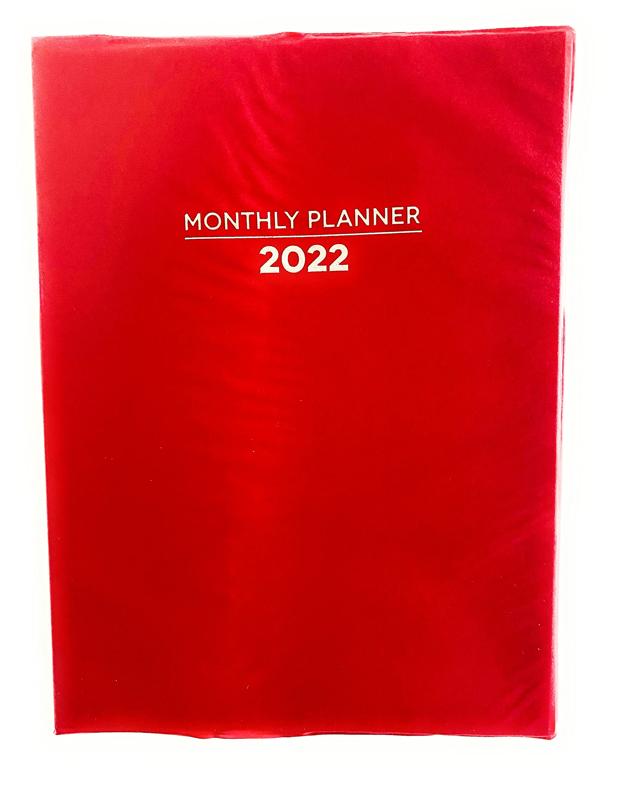 2022 Monthly Planner - 7.25'' x 10.5'' 12-Month Calendar Organizer (Jan-Dec) | Goal Setting & Productivity Planner | Perfect for Work, School & Personal Scheduling (Red)