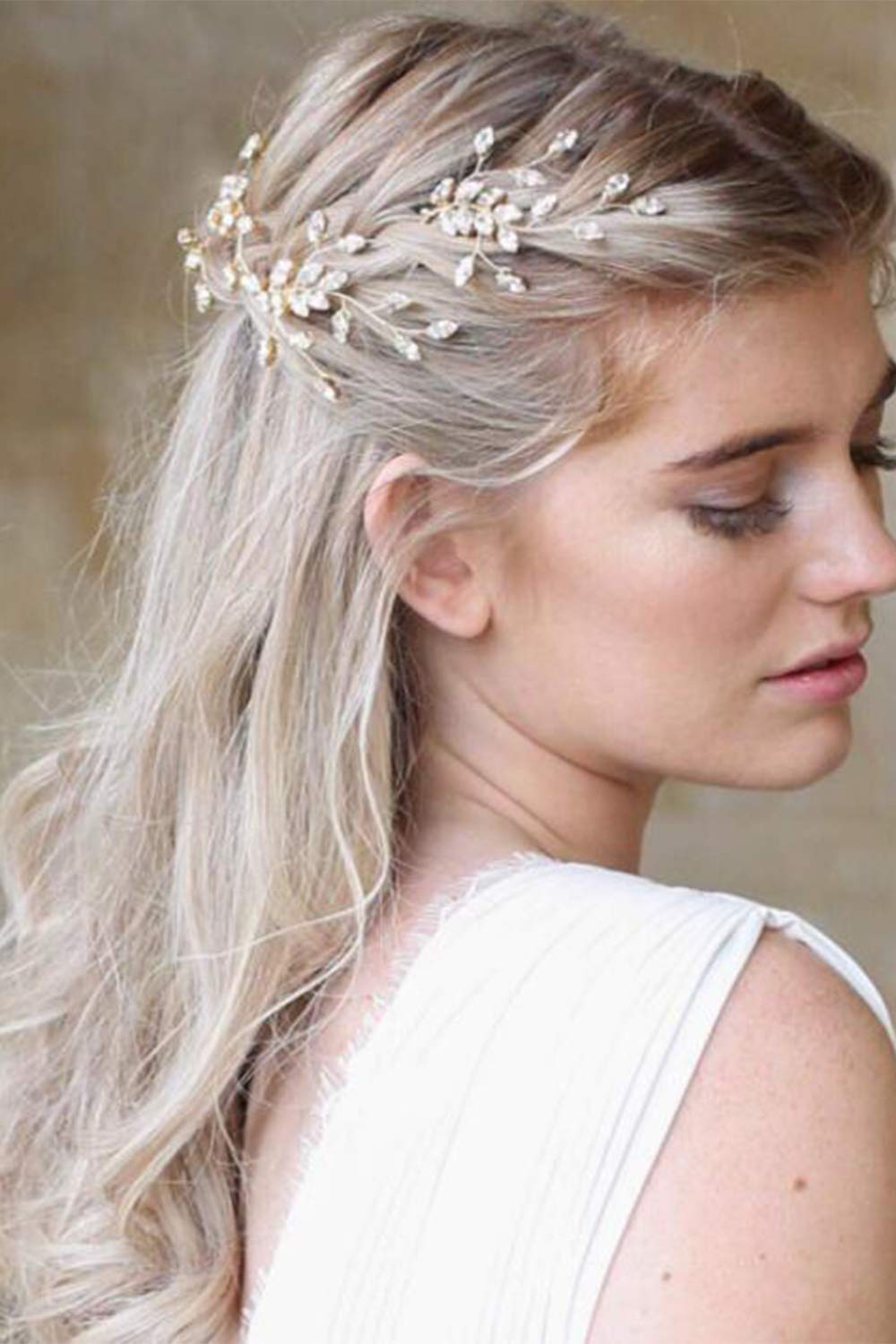 YERTTER 3-Piece Wedding Hair Pins Set - Rhinestone Vine Bobby Pins for Brides & Bridesmaids - Silver Bridal Hair Accessories for Updos, Buns & Wedding Hairstyles