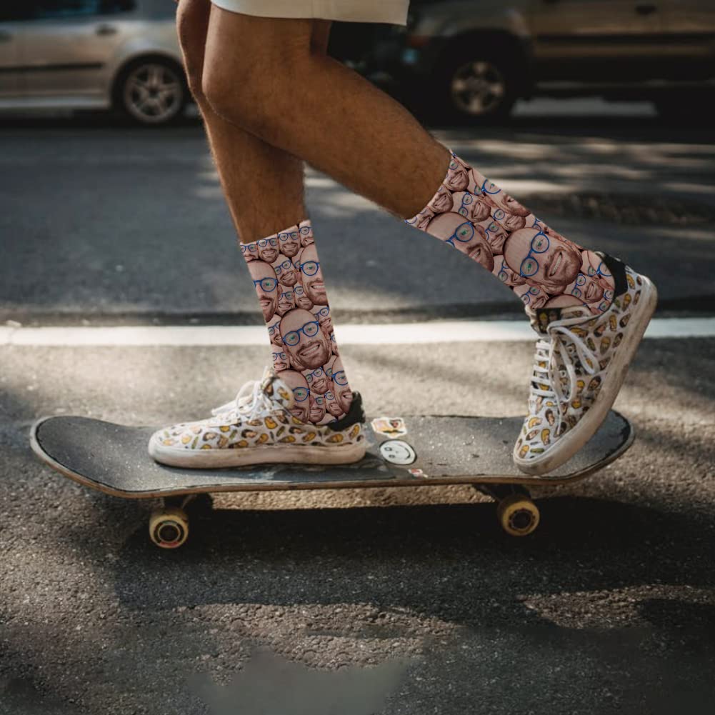 Custom Photo Socks for Men & Women - Personalized Face Socks with Pictures - Unique Novelty Gift for Couples, Friends & Family - Perfect for Birthdays, Anniversaries & Special Occasions