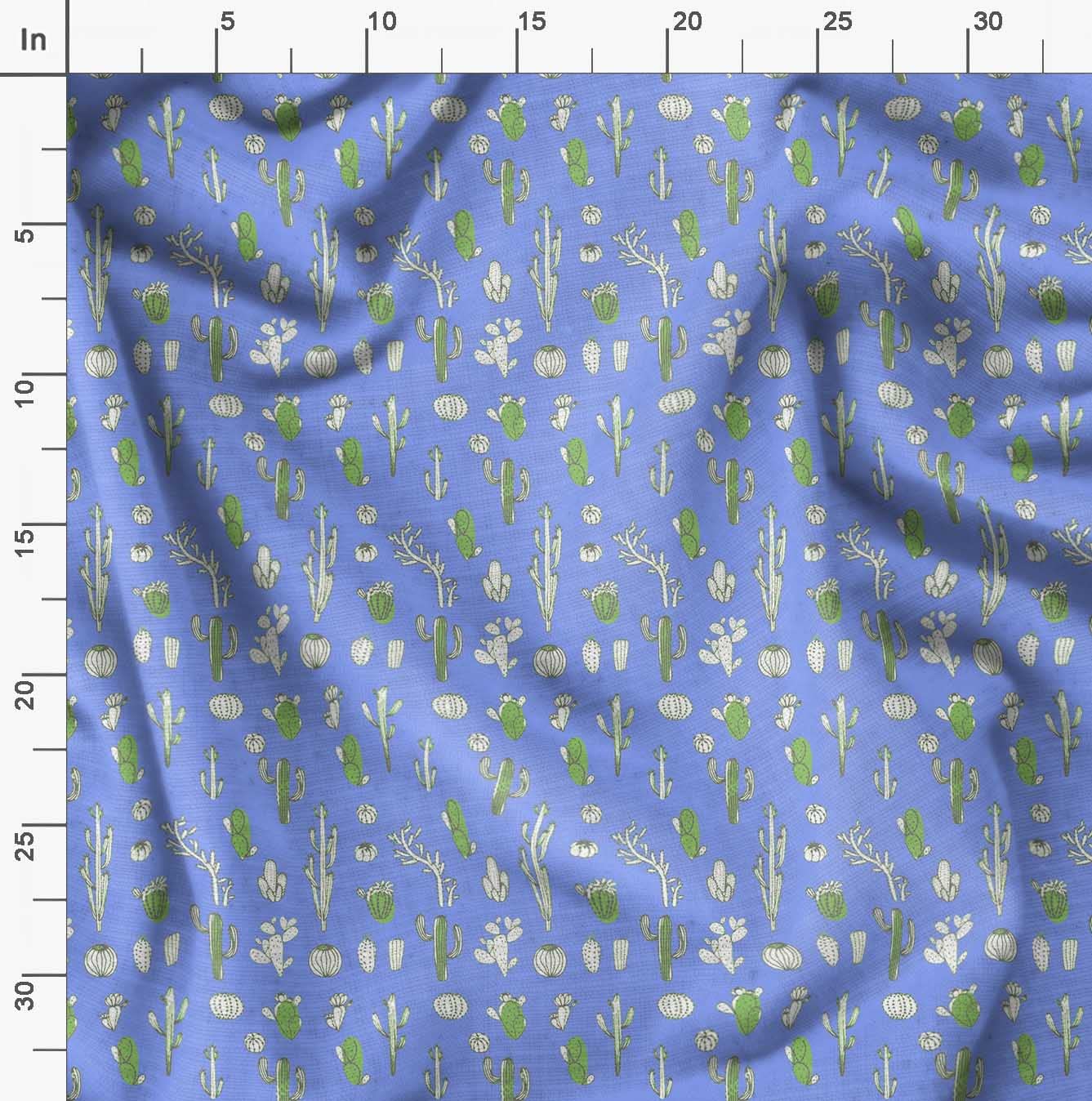 Soimoi Moss Georgette Brown Fabric by The Yard - 42 Inch Wide Cactus Tree Print Desert Chic Fabric for Dresses, Curtains & Home Decor | Premium Printed Fabric for DIY Sewing Projects