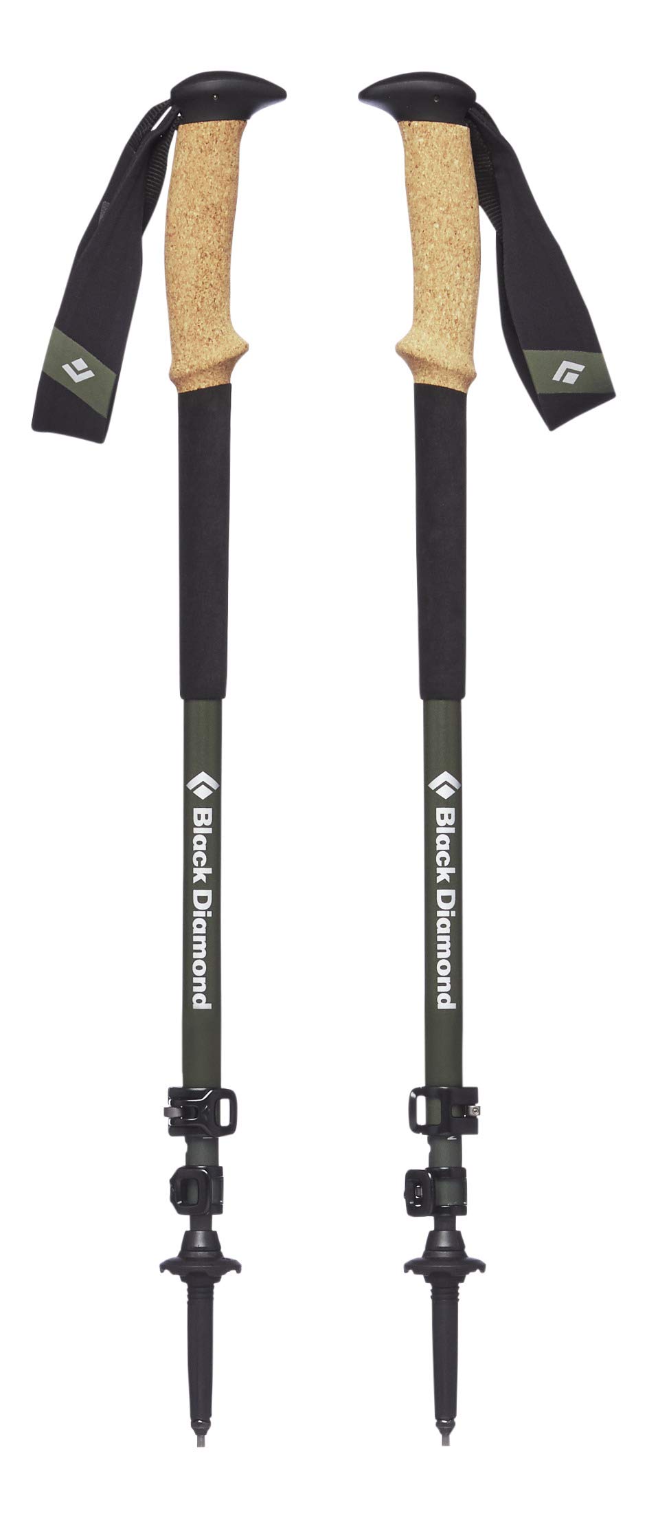 Black Diamond Alpine Carbon Cork Trekking Poles - Pair of 2 Ultra Lightweight Carbon Fiber Hiking Sticks for Backpacking, Mountaineering & Hiking | Perfect for Tundra Terrain & Outdoor Adventures