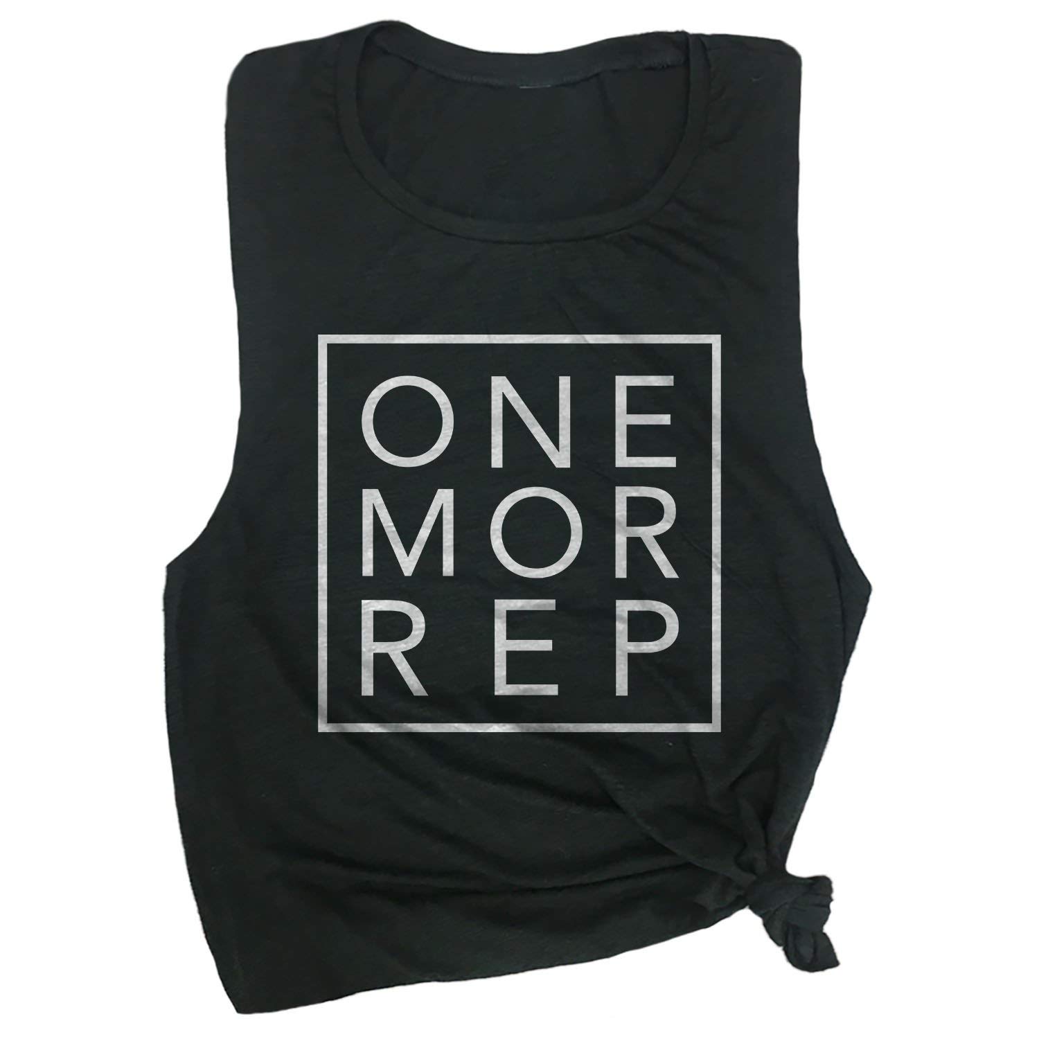 One More Rep Women's Workout Gym Top - Muscle Tee Shirt for Fitness & Training | Perfect for CrossFit, Weightlifting & Gym Sessions