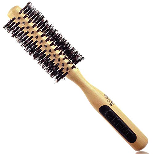 Kent PF04 Small Round Curling Brush with Natural Boar Bristles - Professional Hair Drying Brush for Blowouts & Styling - Perfect for Shoulder Length or Shorter Hair - Ideal for Salon-Quality Results at Home, Travel & Everyday Use