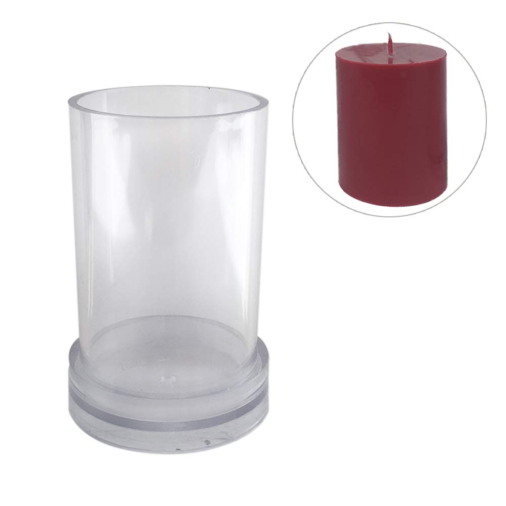 Premium Plastic Candle Molds for DIY Candle Making - Reusable Cylinder & Pillar Candle Molds for Wedding, Dinner, Home Decor & Gift Making (1 Piece) - Perfect for Handmade Soy Wax, Beeswax & Paraffin Candles