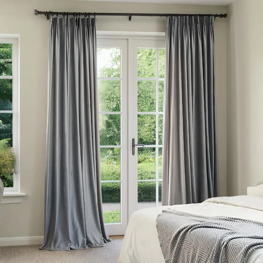 Amari Velvet Soundproof Blackout Custom Curtains - Thermal Insulated Window Drapes for Bedroom, Living Room & Home Theater Noise Reduction