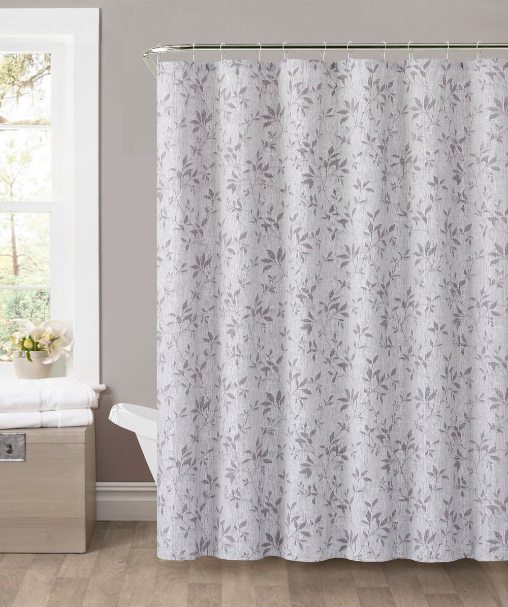 Luxury Taupe Shower Curtain for Bathroom - Waterproof Fabric Bath Curtain with Hooks, Elegant Home Decor for Modern & Vintage Bathrooms